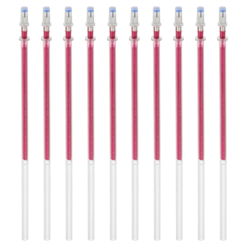 Uxcell 1mm Gel Pens Refills, 24 Pack Sparkle Metallic Ink Bold Point for Adults Coloring Books  , Rose Red