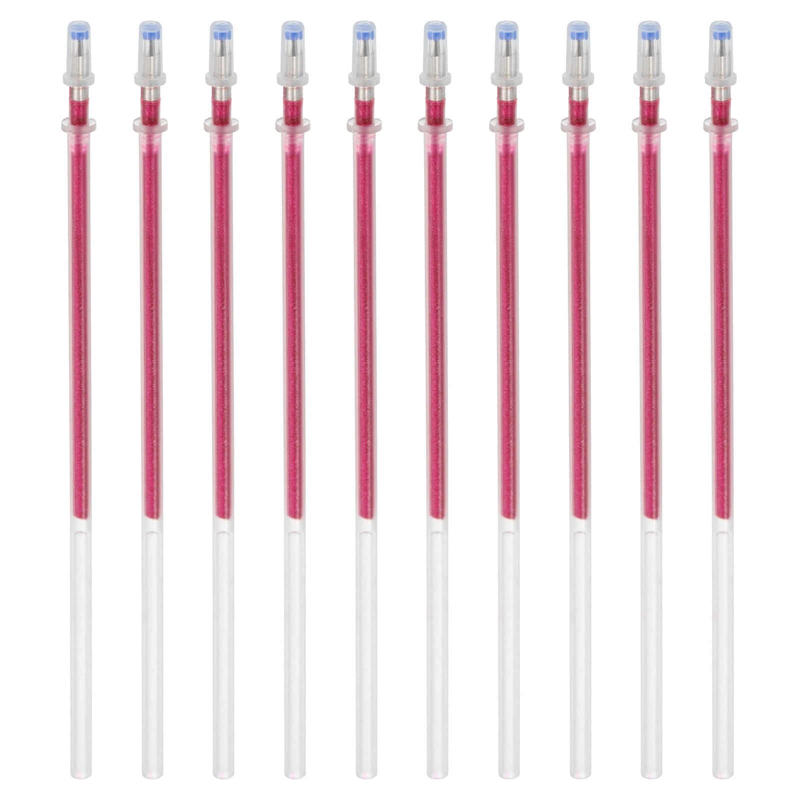 Uxcell 1mm Gel Pens Refills, 24 Pack Sparkle Metallic Ink Bold Point for Adults Coloring Books  , Rose Red