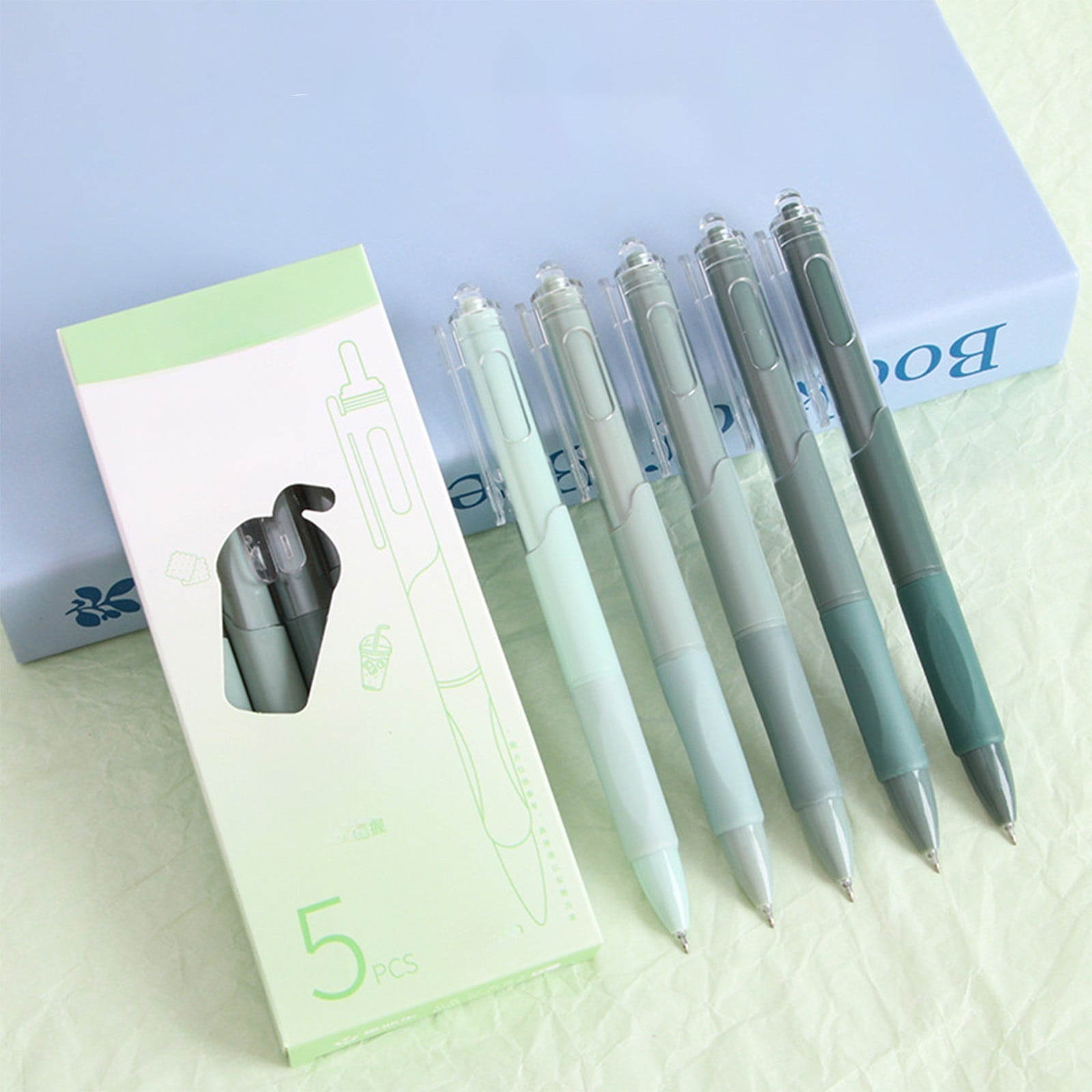 WKSCLPAI Premium Revolving Retractable Gel Pens,8Pcs Anti-fall Red Ink Pens,0.5 mm Fine Point Pens for Journaling Office Exam Student Pen Business Signature