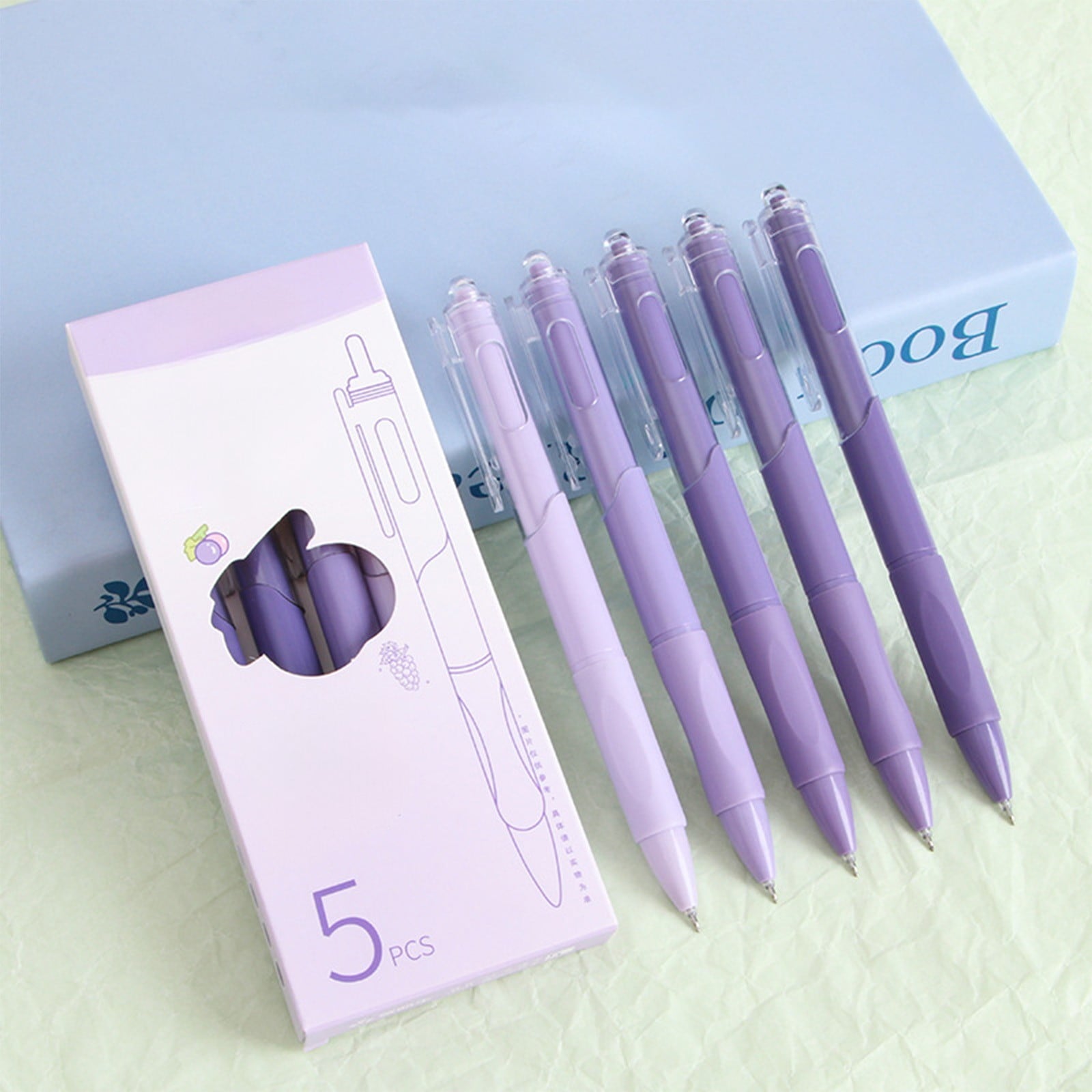 WKSCLPAI Premium Revolving Retractable Gel Pens,8Pcs Anti-fall Red Ink Pens,0.5 mm Fine Point Pens for Journaling Office Exam Student Pen Business Signature