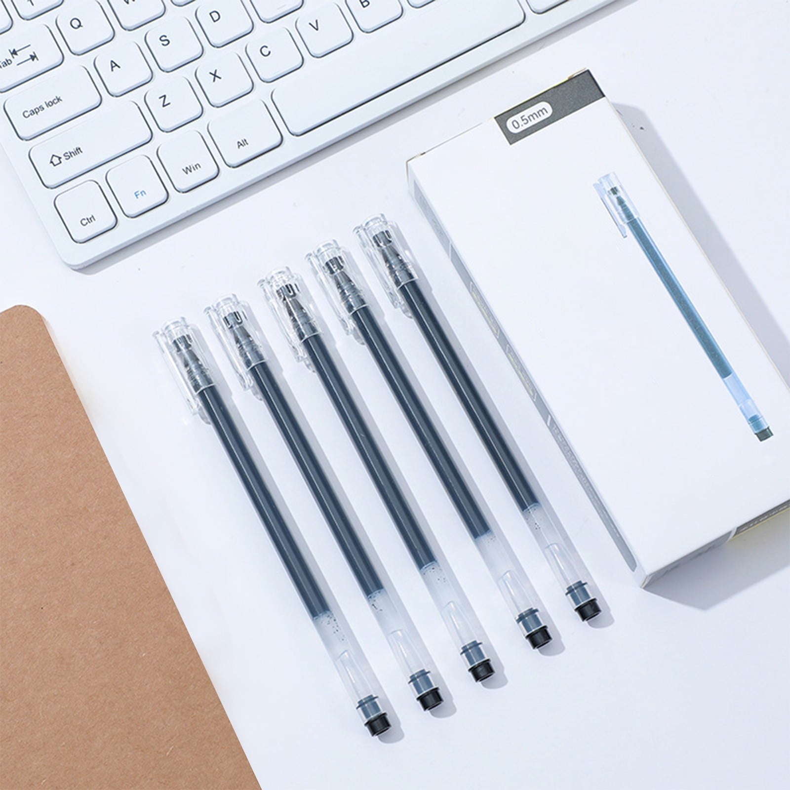 WKSCLPAI Premium Revolving Retractable Gel Pens,8Pcs Anti-fall Red Ink Pens,0.5 mm Fine Point Pens for Journaling Office Exam Student Pen Business Signature