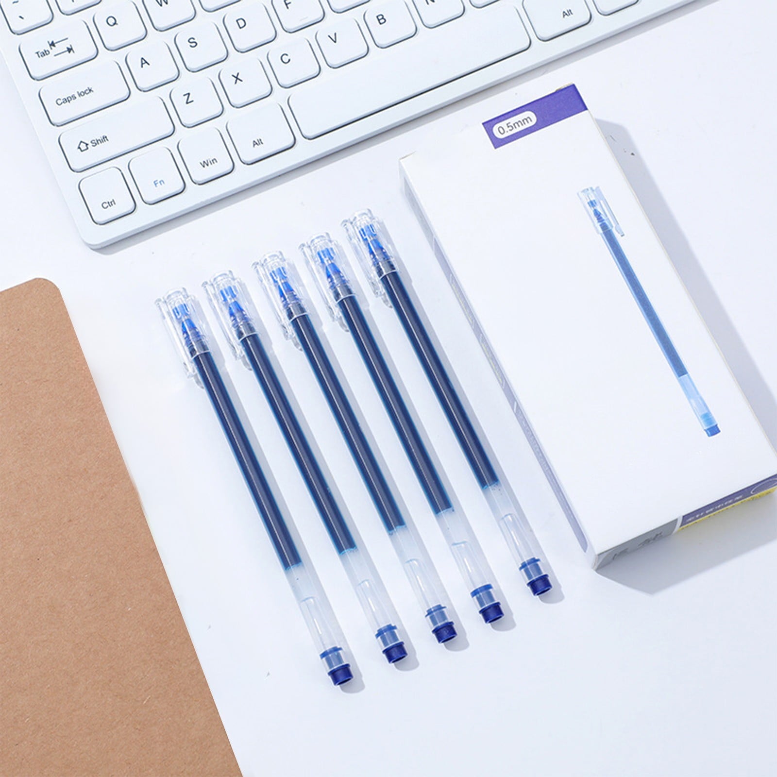 WKSCLPAI Premium Revolving Retractable Gel Pens,8Pcs Anti-fall Red Ink Pens,0.5 mm Fine Point Pens for Journaling Office Exam Student Pen Business Signature