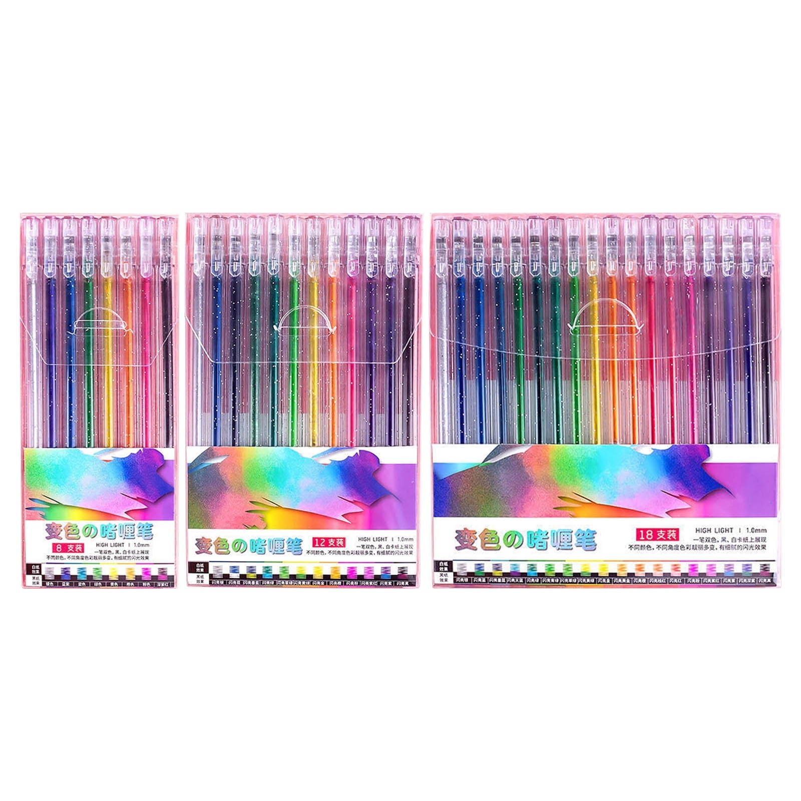WKSCLPAI 12 Pcs Multicolor Gel Pens,0.5mm Fine Point Ink Pens,Premium Fast Drying Liquid Ink Pens,12 Colors Available,Built-in Precision Ink Output Regulator for Smoothly Write