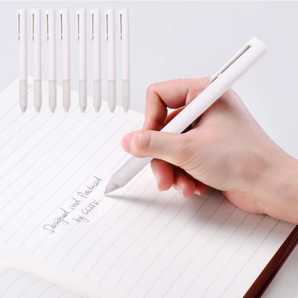 WKSCLPAI Premium Revolving Retractable Gel Pens,8Pcs Anti-fall Red Ink Pens,0.5 mm Fine Point Pens for Journaling Office Exam Student Pen Business Signature