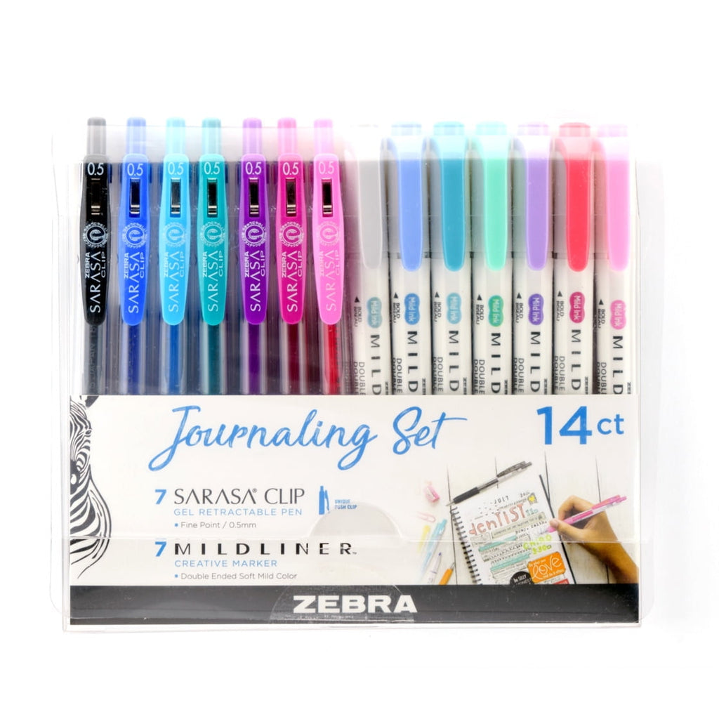Zebra Journaling Set Mildliner HL & Sarasa Clip Assorted 14pk