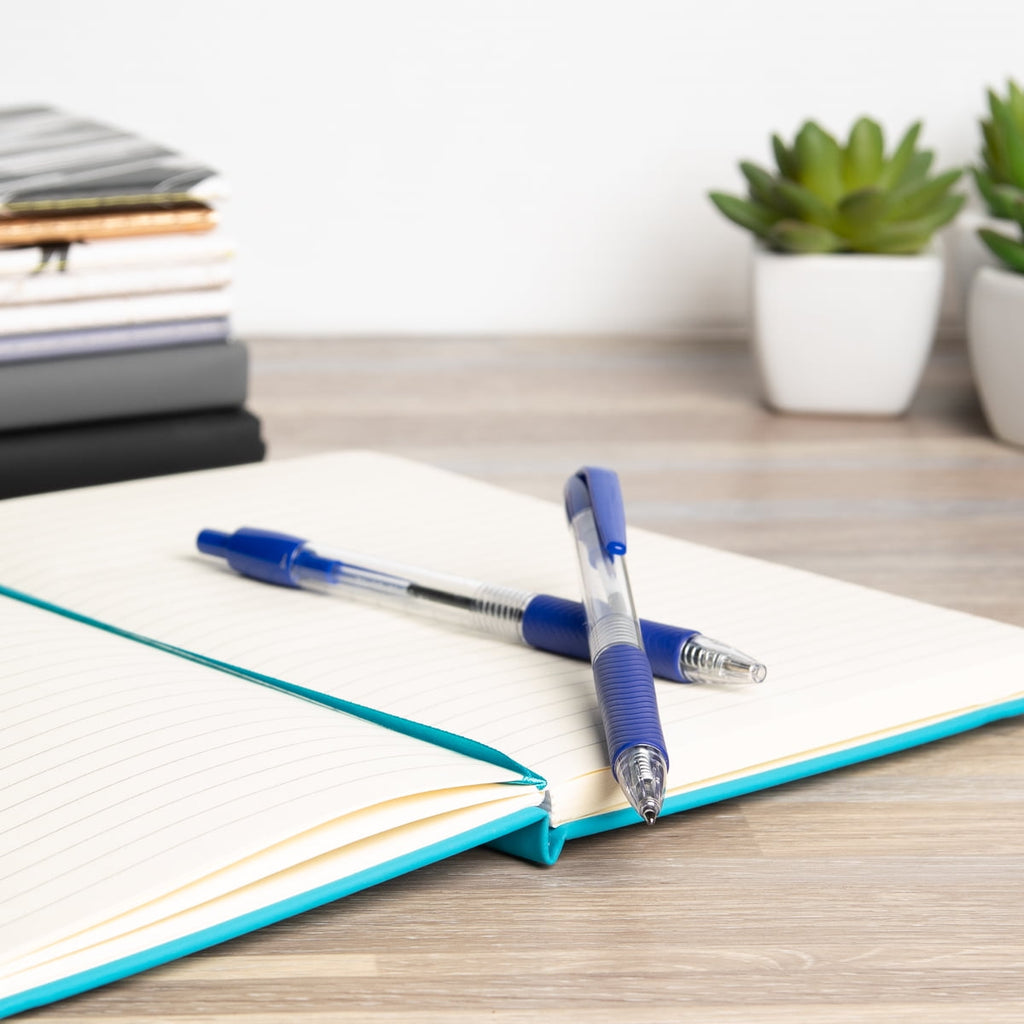 Simply Genius 20 Retractable Ballpoint Pens, Blue or Black Ink Medium Point