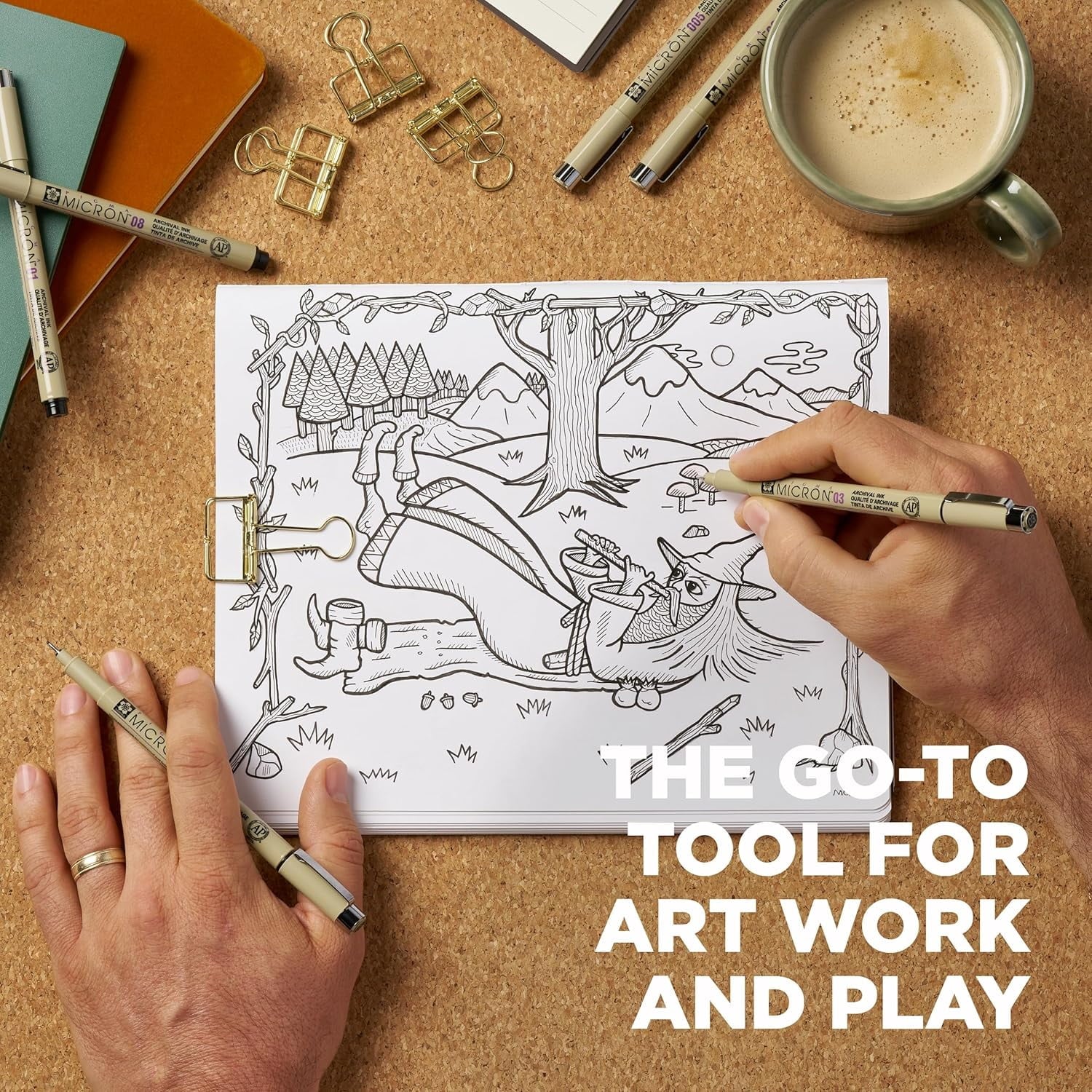 Sakura Pigma Micron Fine Liner Pens - Archival Black Ink Pens for Writing, Drawing, or Journaling - Assorted Point Sizes - 6 Pack