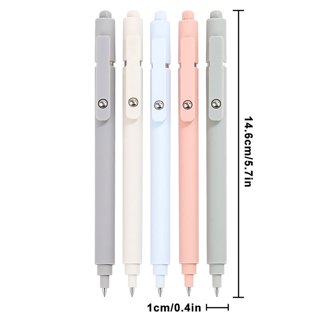 5/10Pcs Color Gel Pen Set Quick-Drying Ink 0.5mm Refill Steel Ball Clip Design Comfortable Barrel Fine Tip Gel Pens