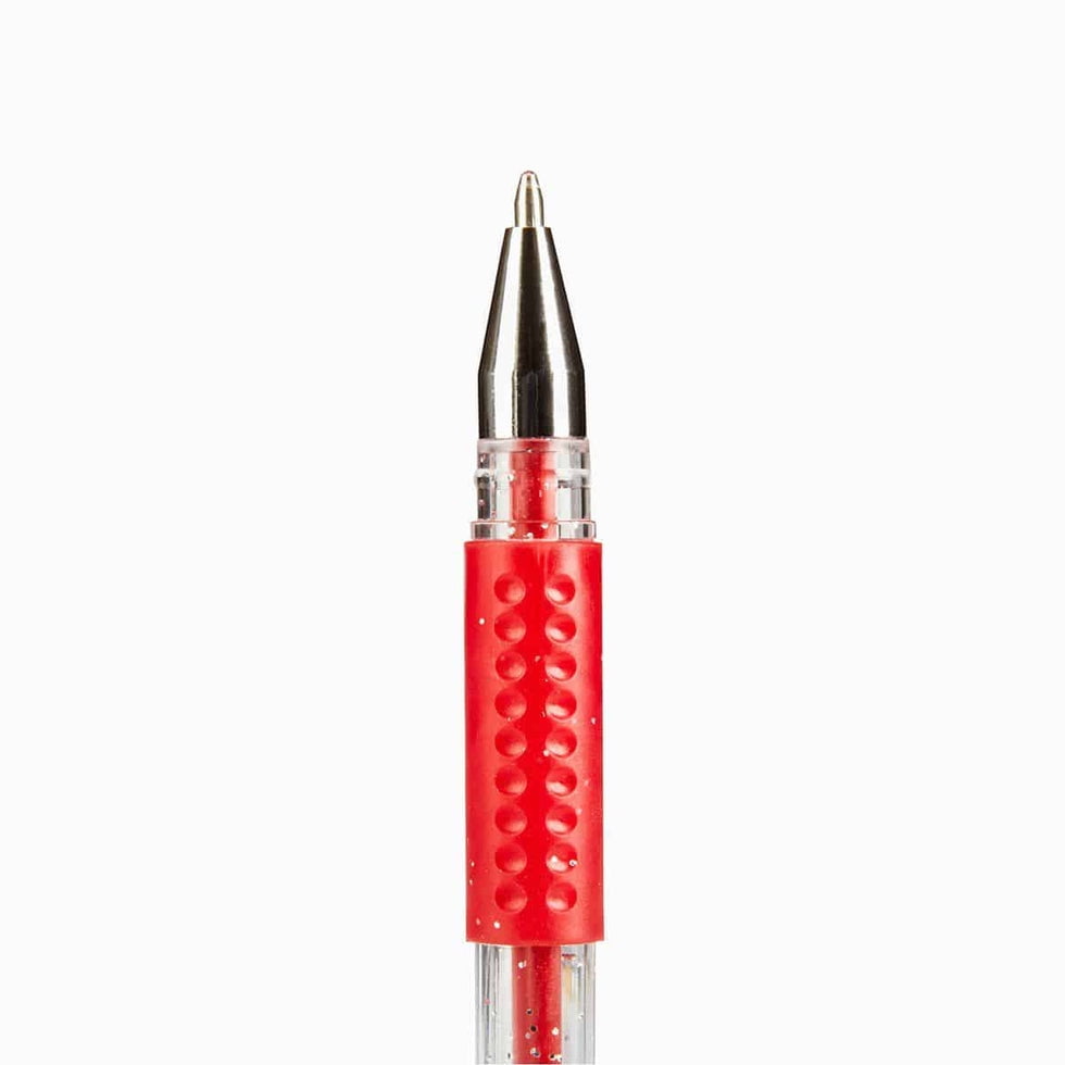 KINGART Glitter Gel Pens, Soft Grip, 2.5 mm, 12 Count