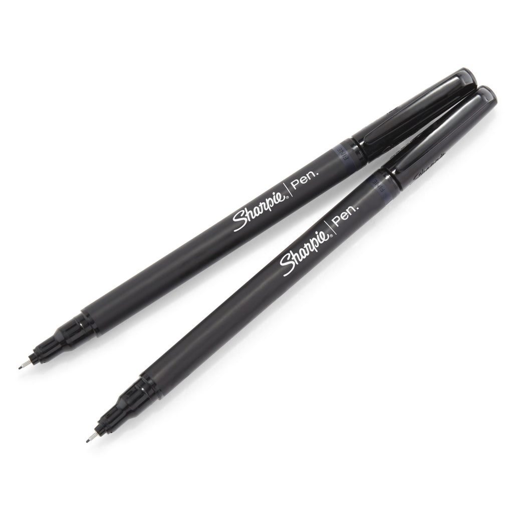 Sharpie Pens, Felt Tip Pens, Fine Point (0.4mm), Black, 4 Count