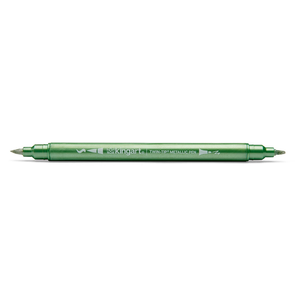 KINGART Twin-Tip Metallic Pens, 10 Count