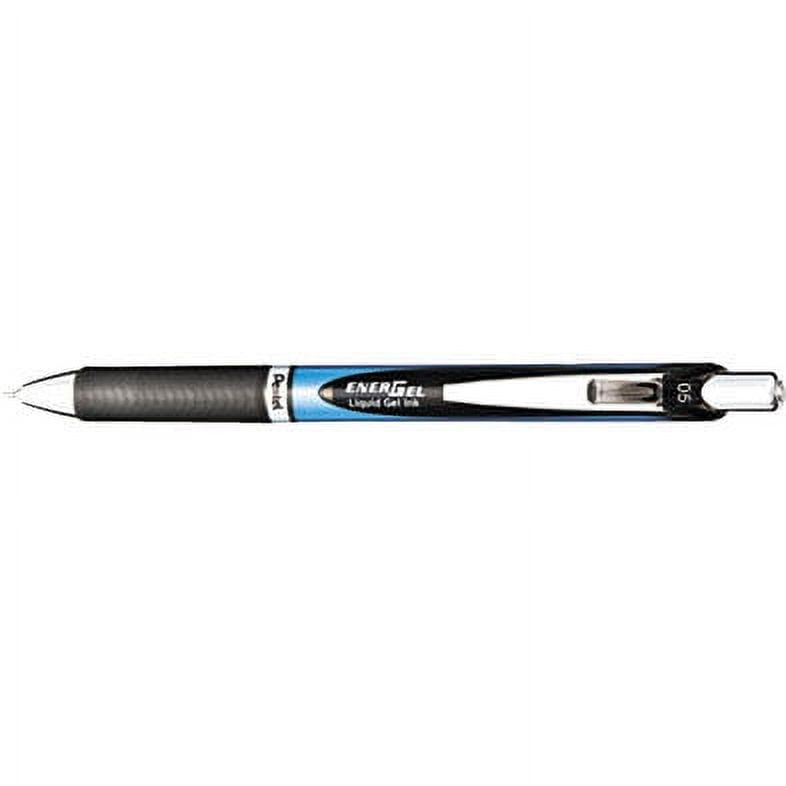 Pentel EnerGel RTX Retractable Liquid Gel Pen, (0.5mm) Needle Tip, Fine Line, Black Ink