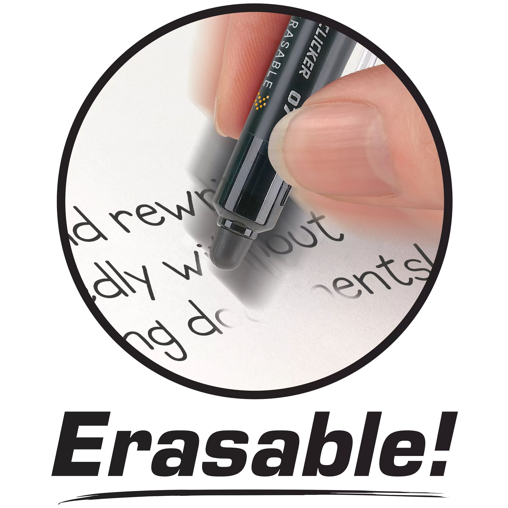 Pilot FriXion Clicker Dots Collection Erasable Gel Pens, Fine, Black Ink, 5 Count