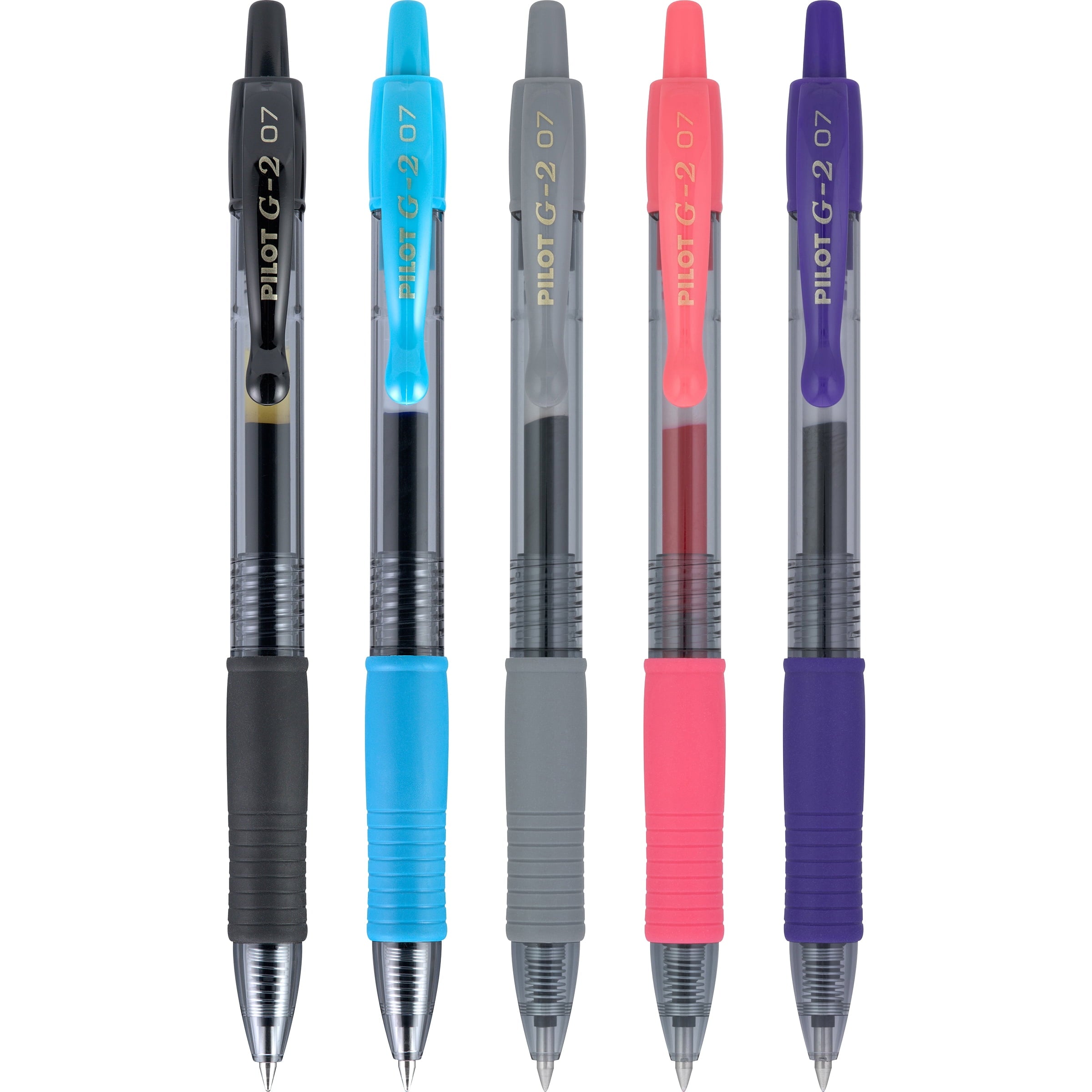 Pilot G2 Premium Retractable Gel Ink Pens, Fine Point, Assorted Ink, 5 Count