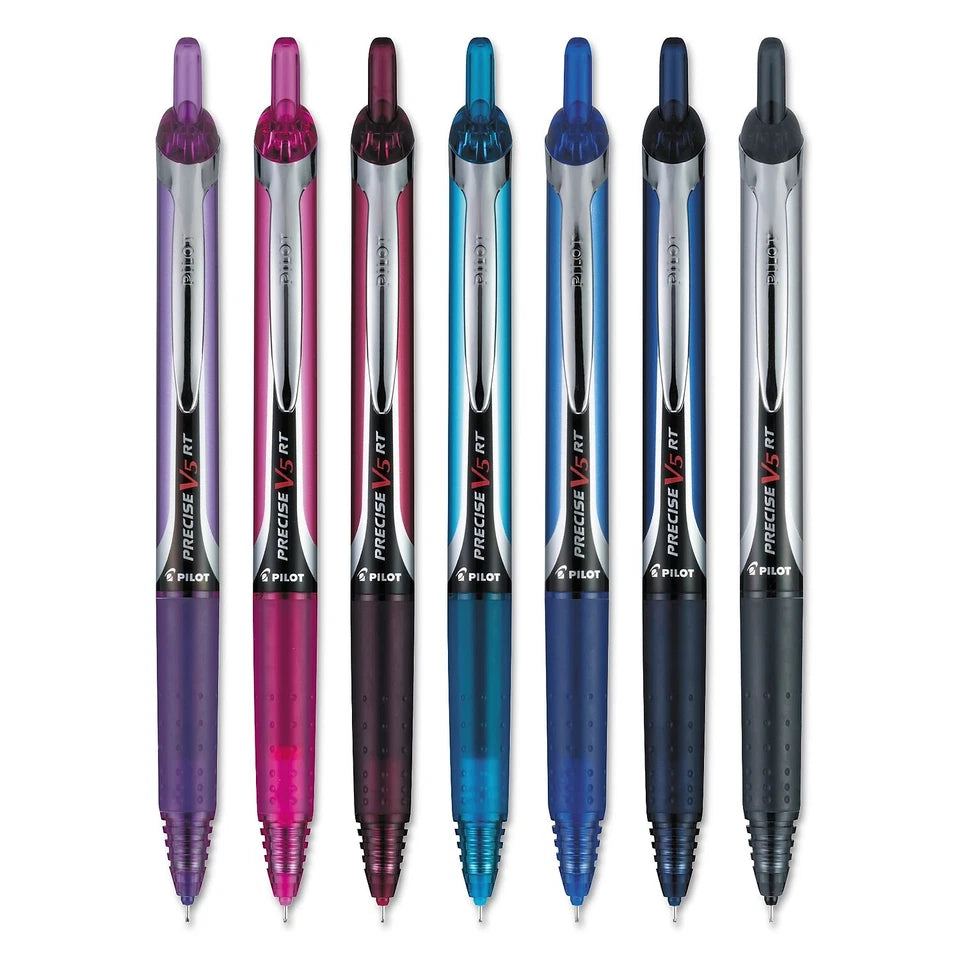 Pilot Precise V5Rt Retractable Roller Ball Pen 0.5Mm Assorted Ink/Barrel