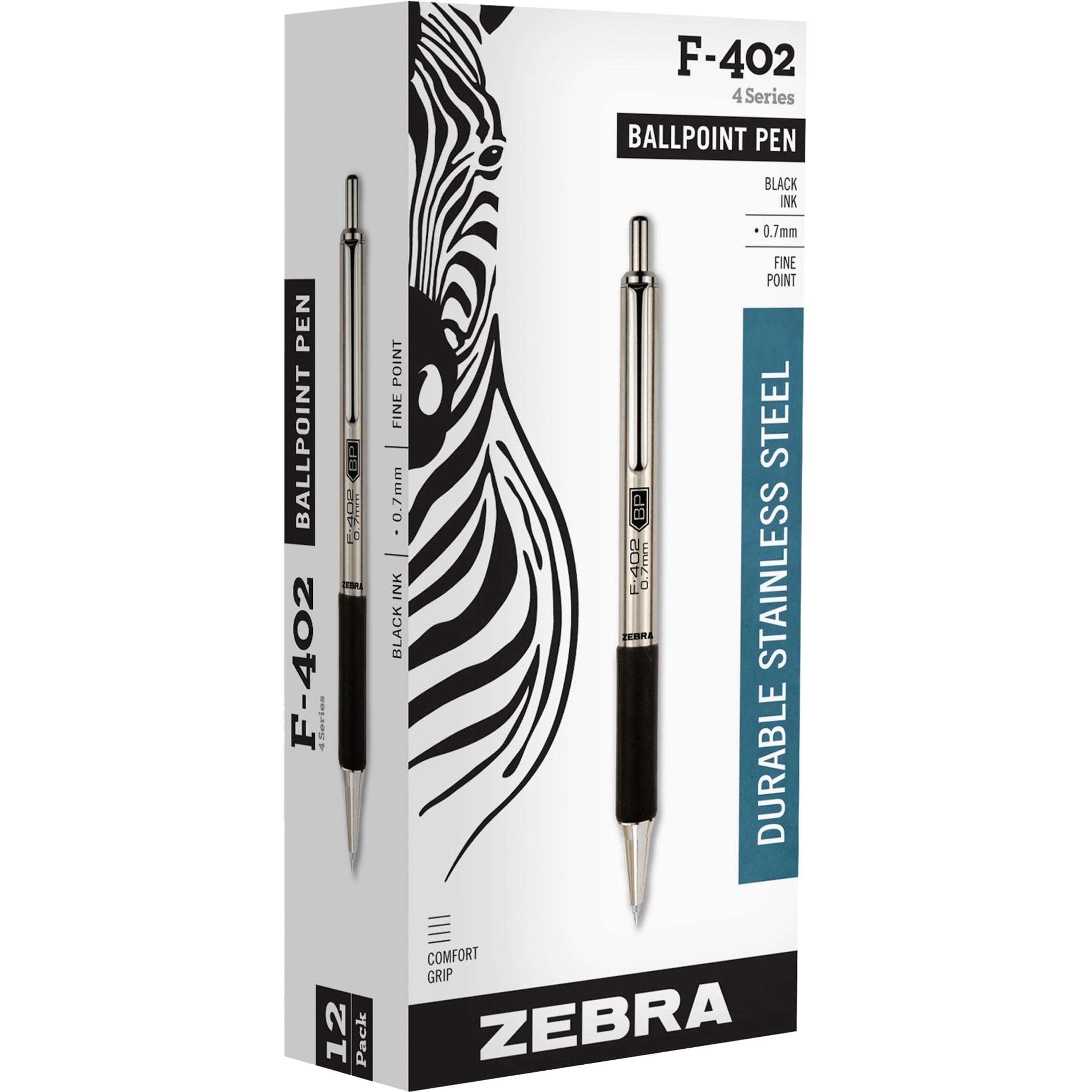 Zebra Pen, ZEB29210, F402 Retractable Ballpoint Pen, 1 Each