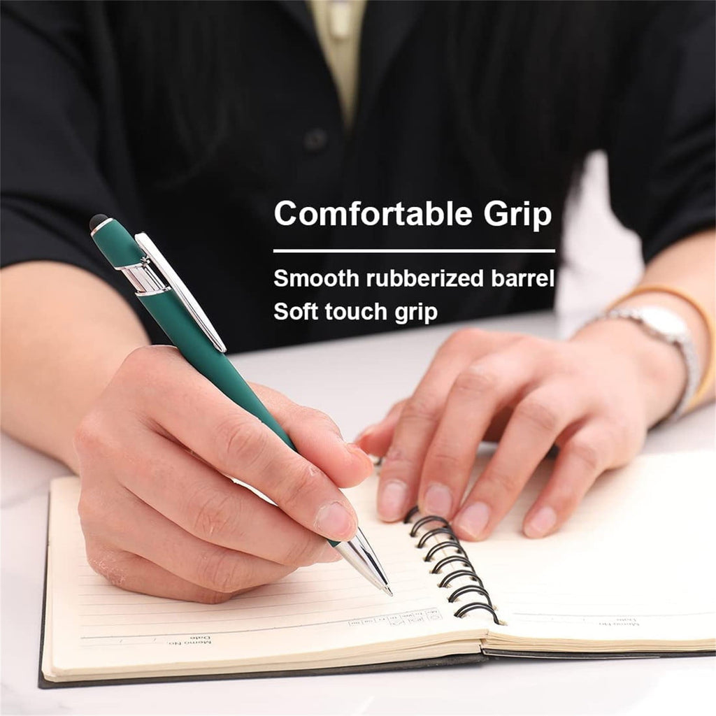 LKWLPD Gel Ink Pens 12 Pack Ballpoint Pen with Stylus Tip 1.0 Mm Smooth Writing Pens Metal Stylus Pens for Screens 1Ml