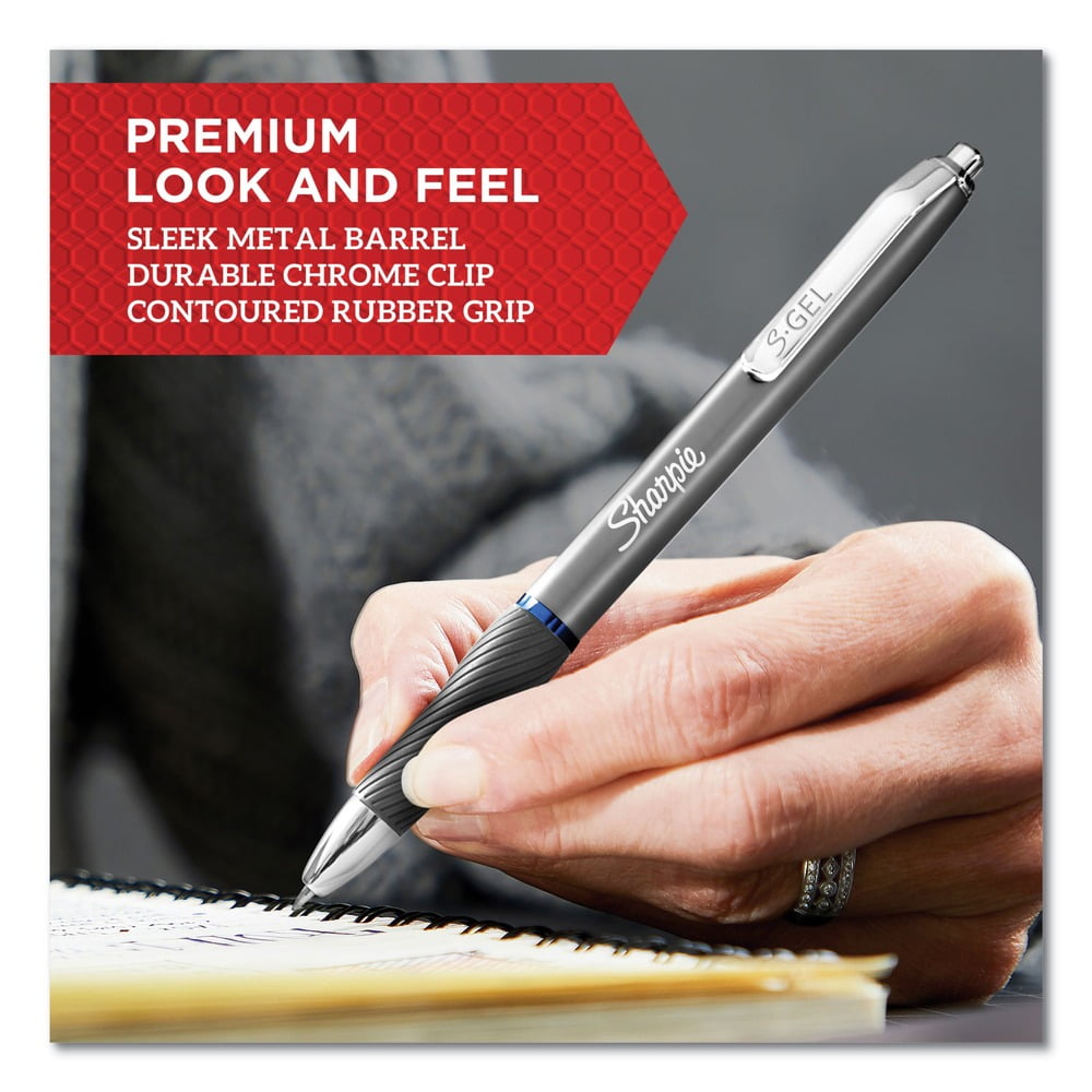 Premium Metal Barrel Pen Medium 0.7 mm, Black Ink, Champagne Barrel, Dozen