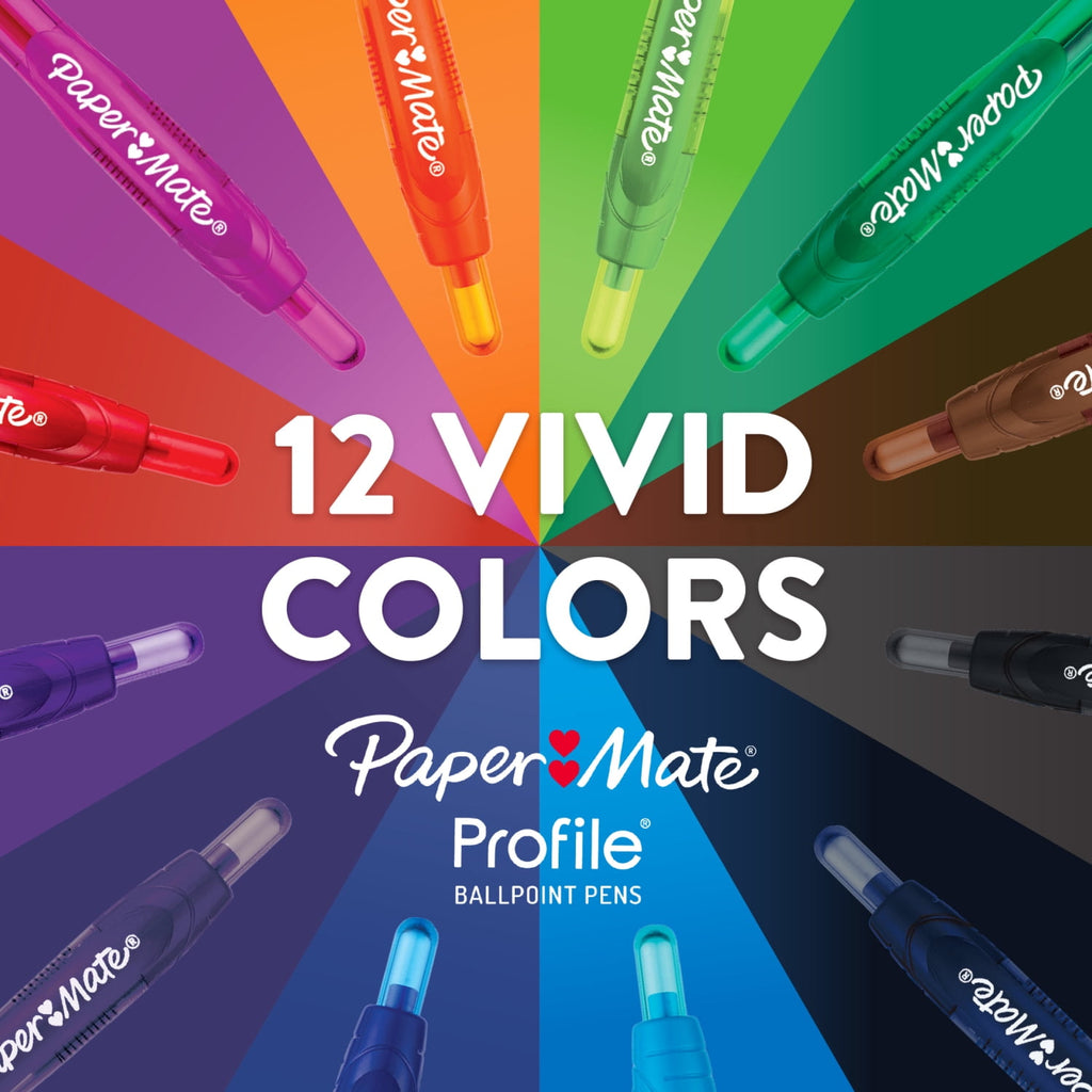 Paper Mate Profile Retractable Ballpoint Pen Bold Point 1.4 mm Blue
