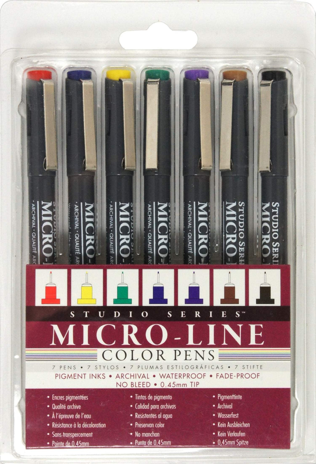 Studio Series Colored Micro-Line Pen Set (Set of 7)