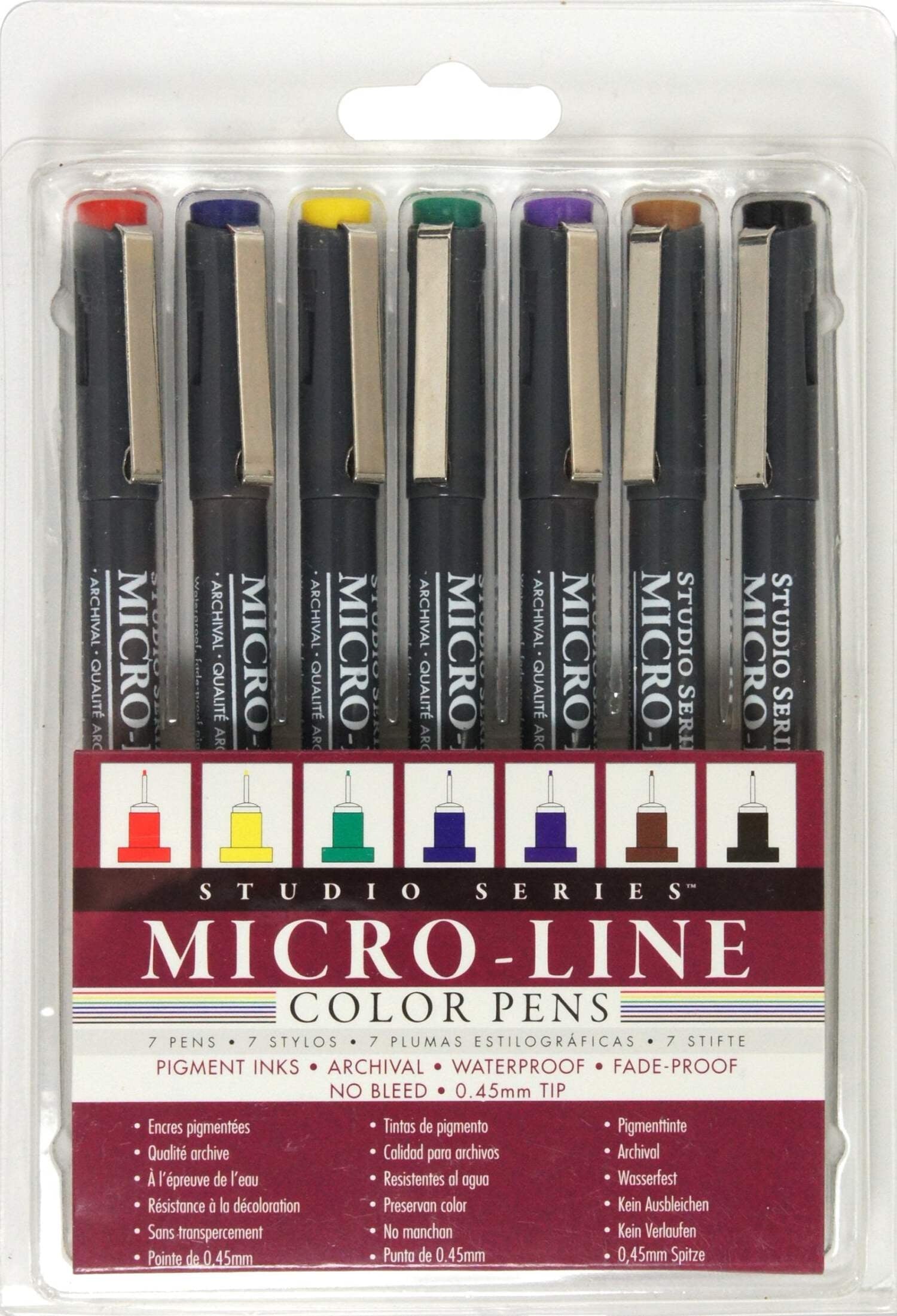 Studio Series Colored Micro-Line Pen Set (Set of 7)