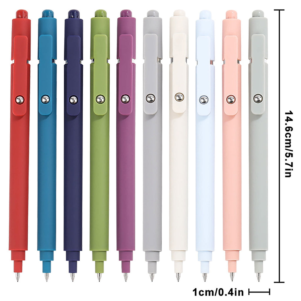 5/10Pcs Color Gel Pen Set Quick-Drying Ink 0.5mm Refill Steel Ball Clip Design Comfortable Barrel Fine Tip Gel Pens
