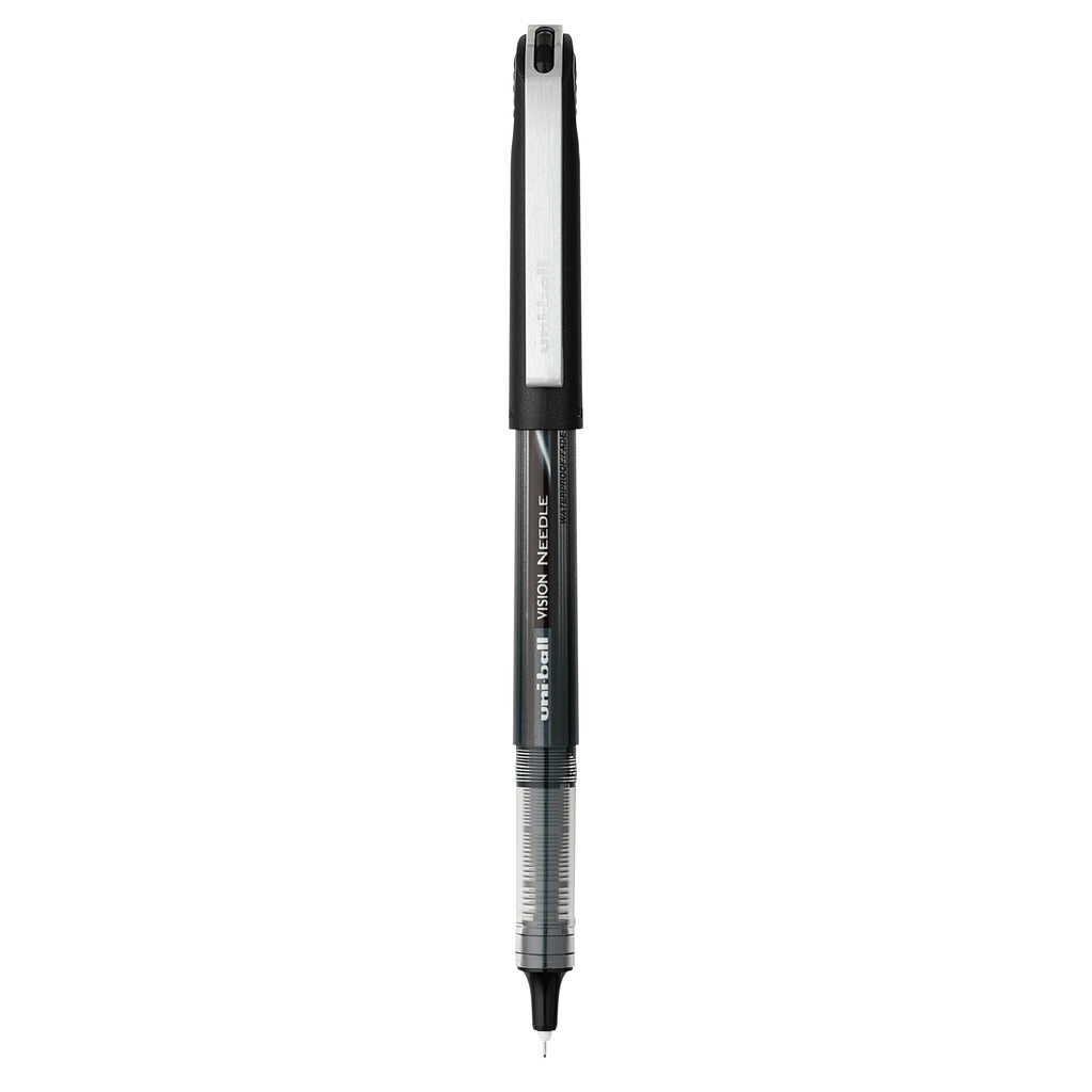 Uniball Vision Needle Rollerball Pens, Micro Point (0.5mm), Black Ink, 12 Count