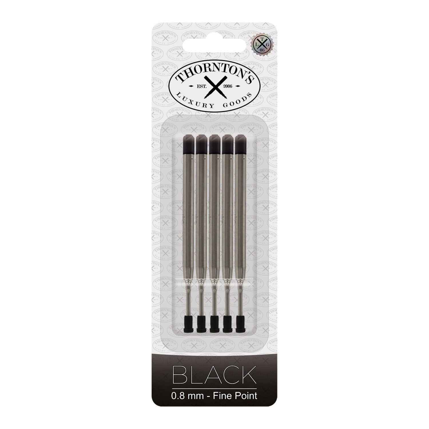 Thornton's Luxury Goods  Ballpoint Pen Refills to Fit Parker Style Ballpoint Pens(Pack of 5)