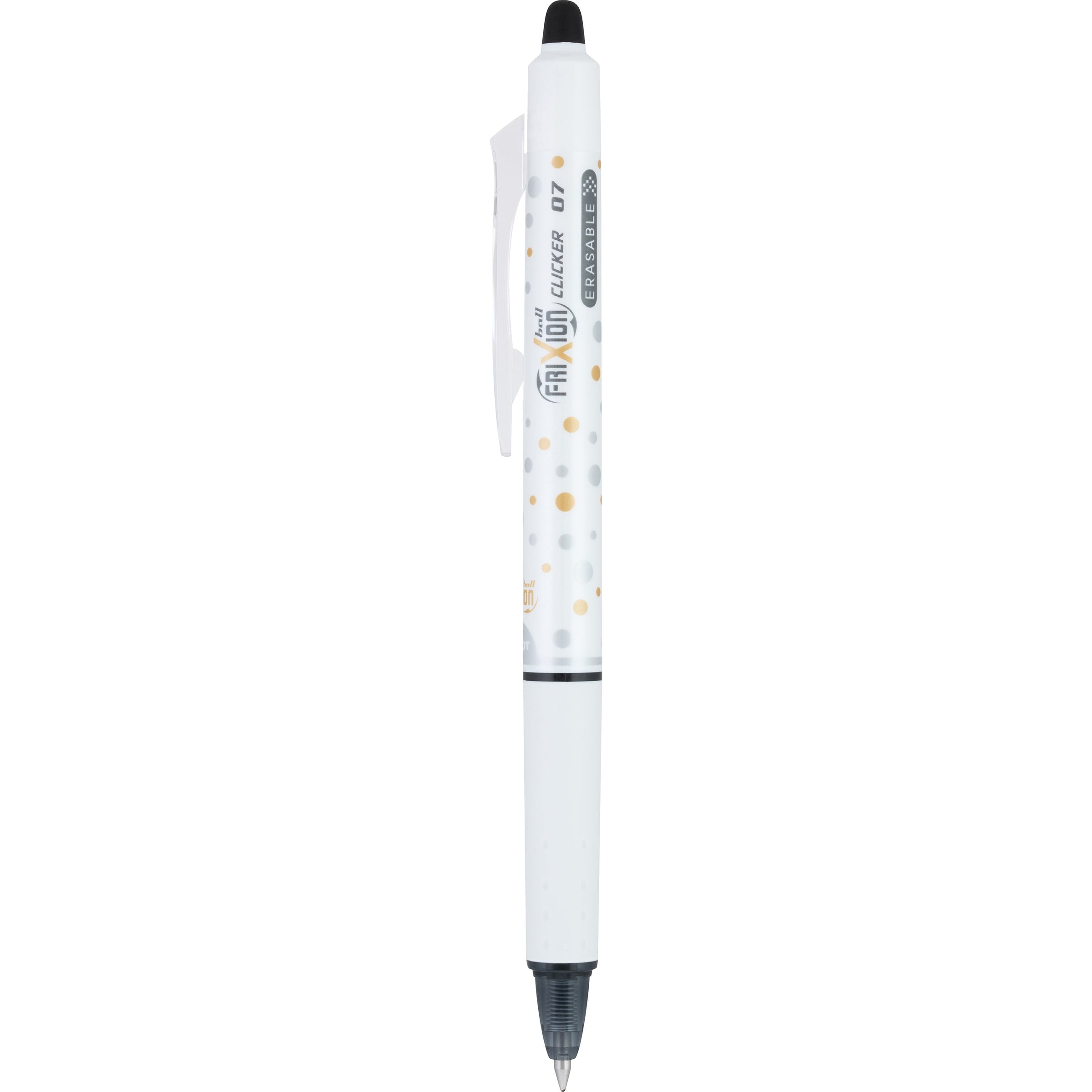 Pilot FriXion Clicker Dots Collection Erasable Gel Pens, Fine, Black Ink, 5 Count