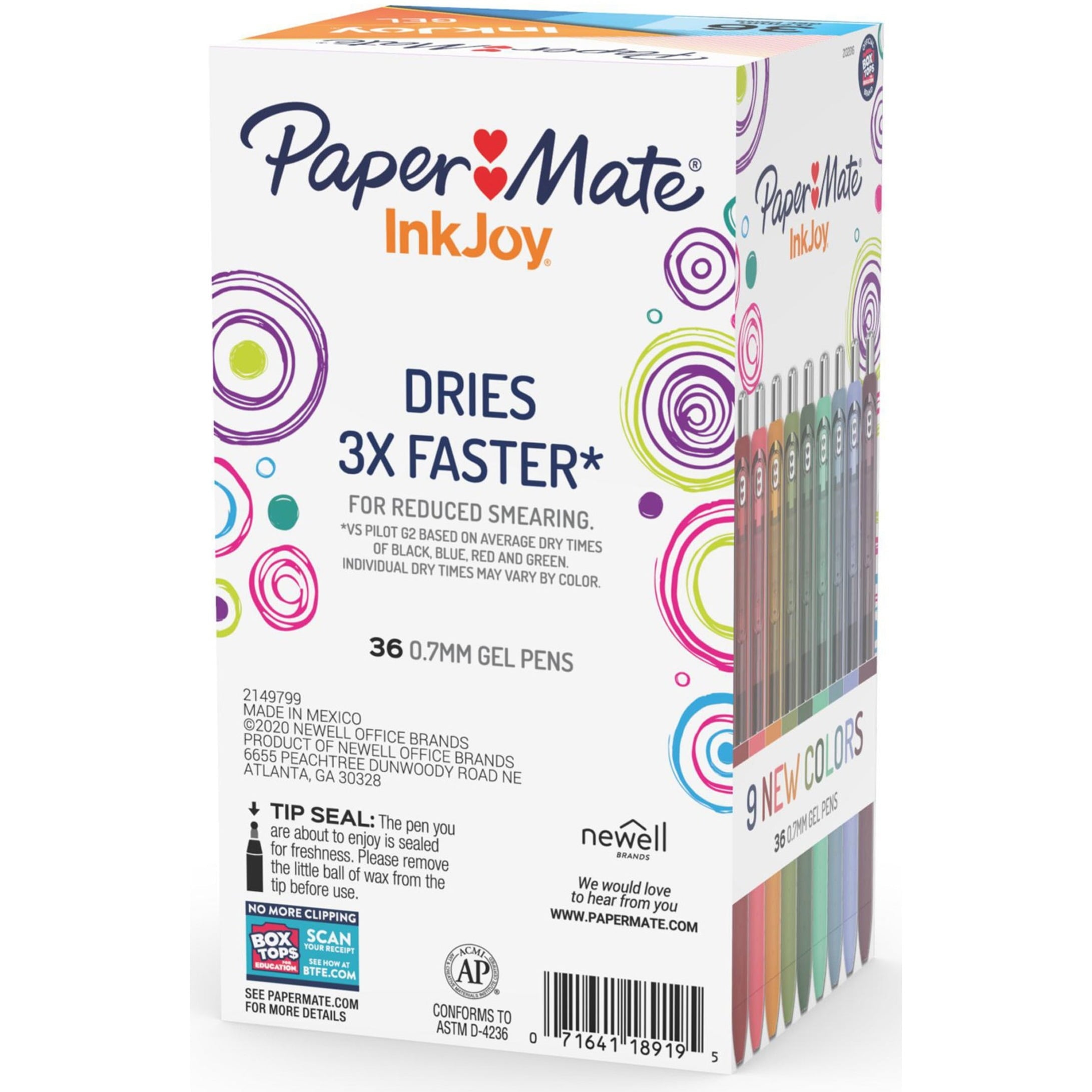 Paper Mate InkJoy Gel Pens, Medium Point (0.7 mm), Assorted, 36 Count