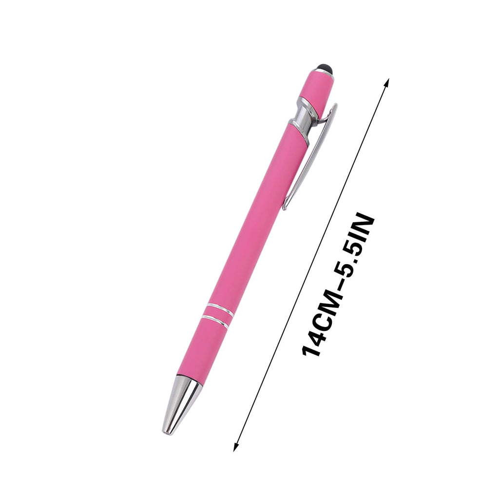 Harlier 2 in 1 Ballpoint Pen with Stylus Tip, Retractable Ballpoint Pen 1.0mm Medium Point Pen, Black Ink Writing Pen Multifunction Metal Stylus Pen for Touch Screens