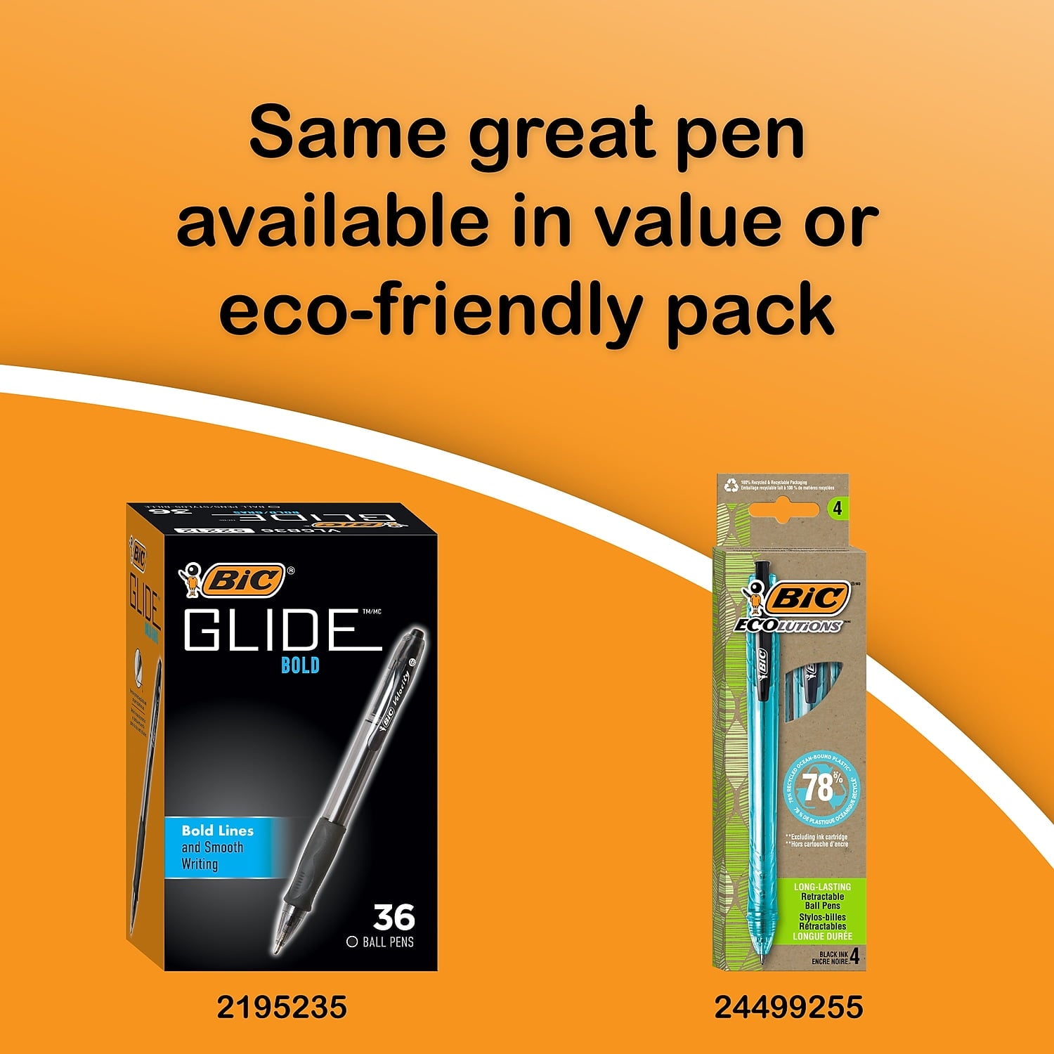BIC Velocity Retractable Ballpoint Pens Bold Point Black Ink 859025
