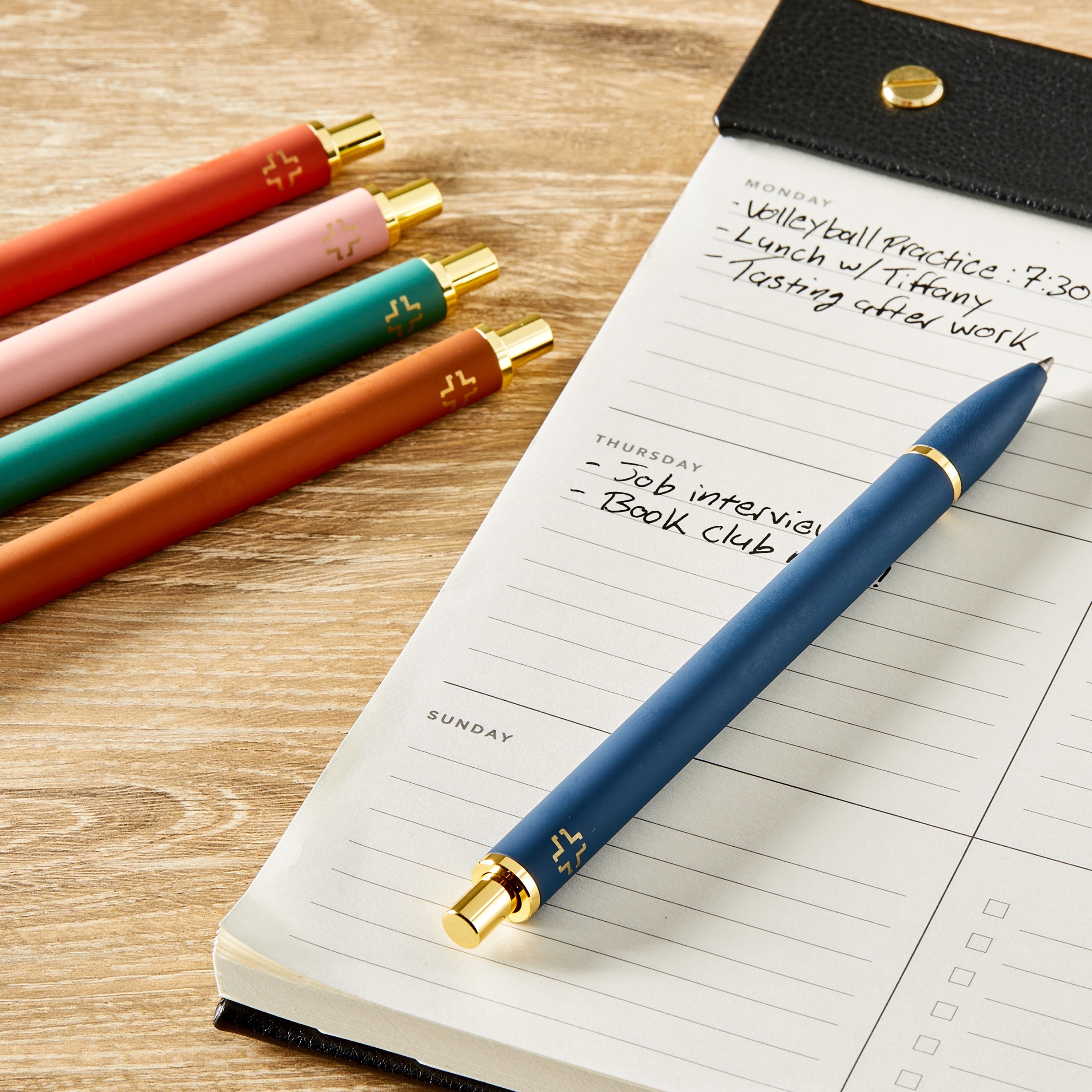 Pen+Gear Retractable Gel Pens, Medium Point, .07 mm, Black Ink, 5 Count