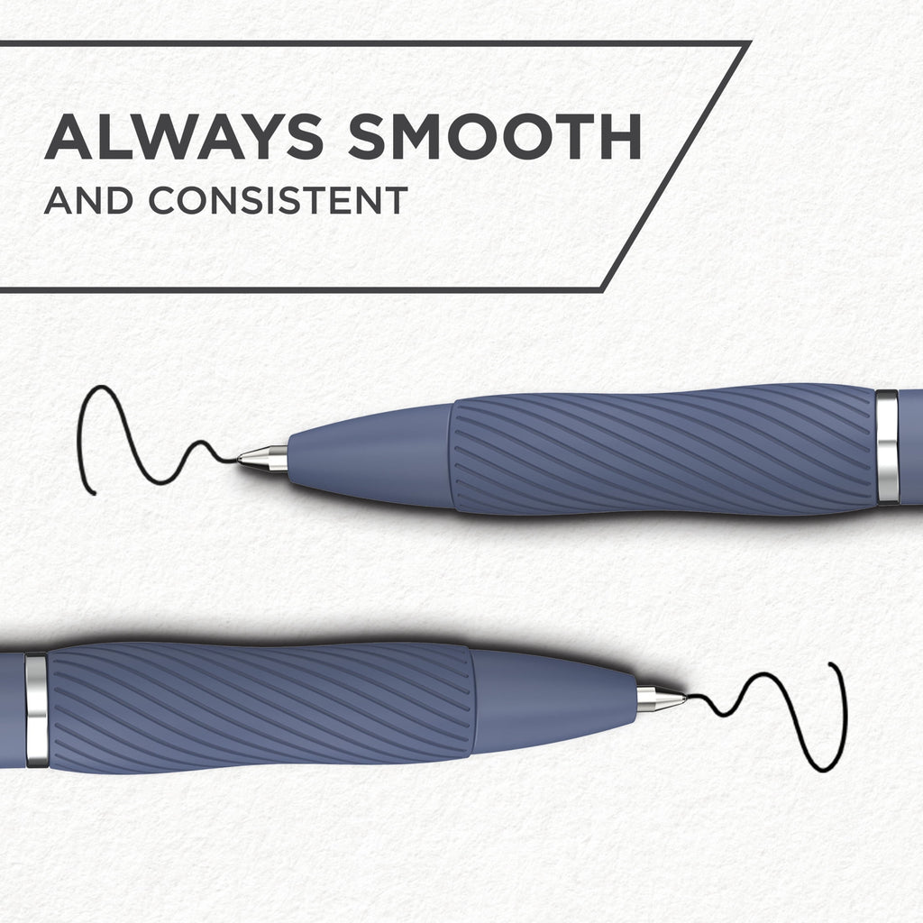 Sharpie S-Gel, Gel Pens, Medium Point (0.7mm), Moonlit Midnight Barrel, Black Ink, 4 Count