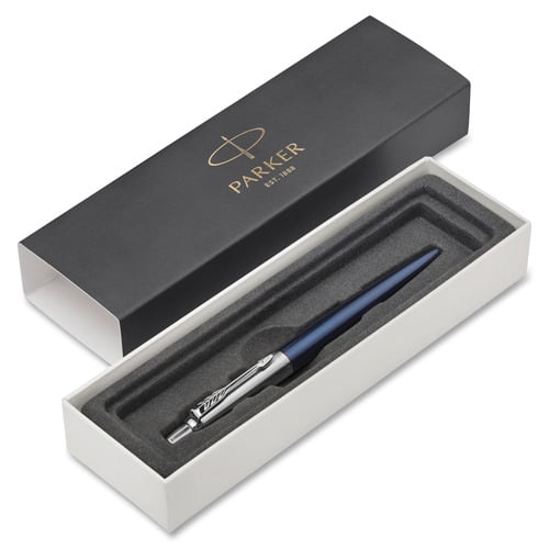 Parker Jotter Ballpoint Pen Medium Pen Point - Refillable - Blue - Royal Blue Stainless Steel Barrel - 1 Each