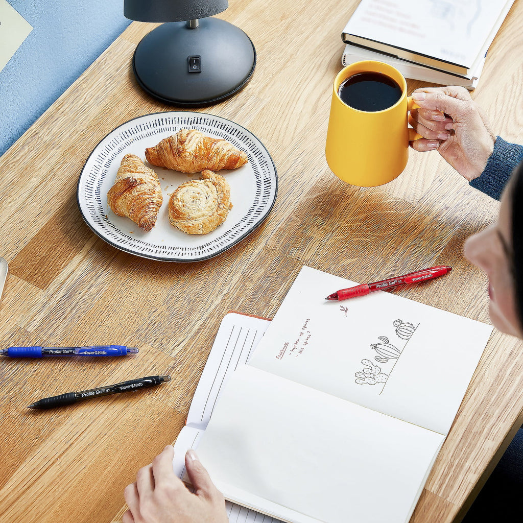 Paper Mate Profile Gel Pen, Retractable, 0.7mm, Black, 2 Count