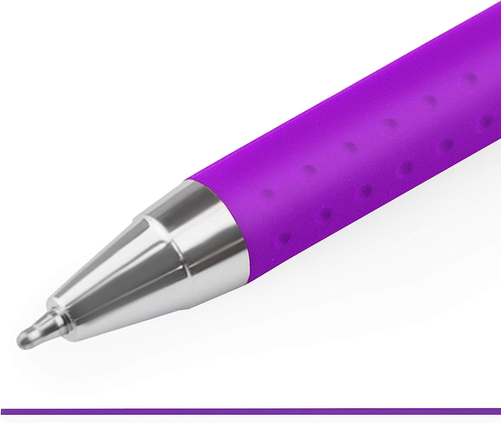 Zebra Classic Z-Grip Flight Ballpoint Pens - 1.2mm - Black and Violet - Pack of 6