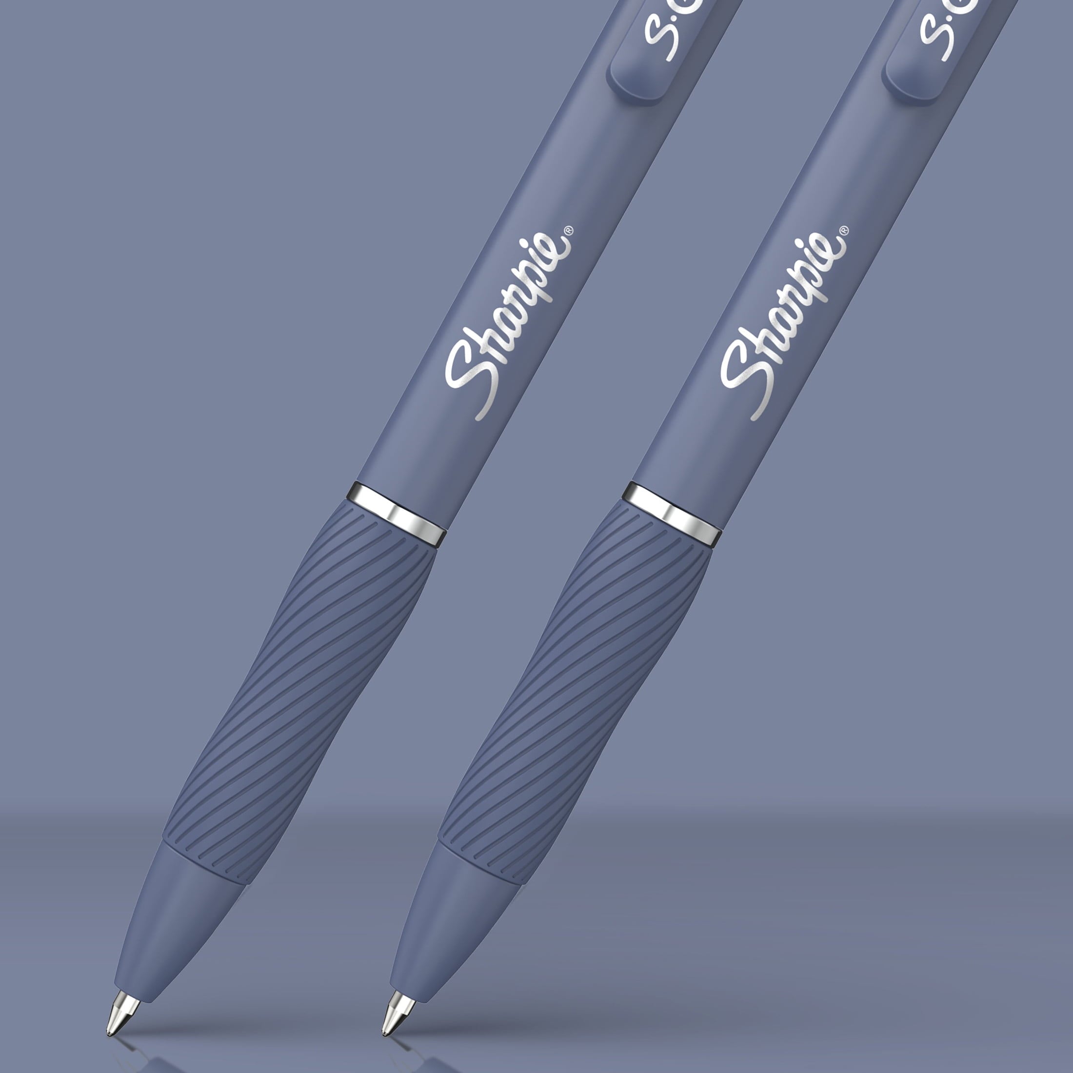 Sharpie S-Gel, Gel Pens, Medium Point (0.7mm), Moonlit Midnight Barrel, Black Ink, 4 Count