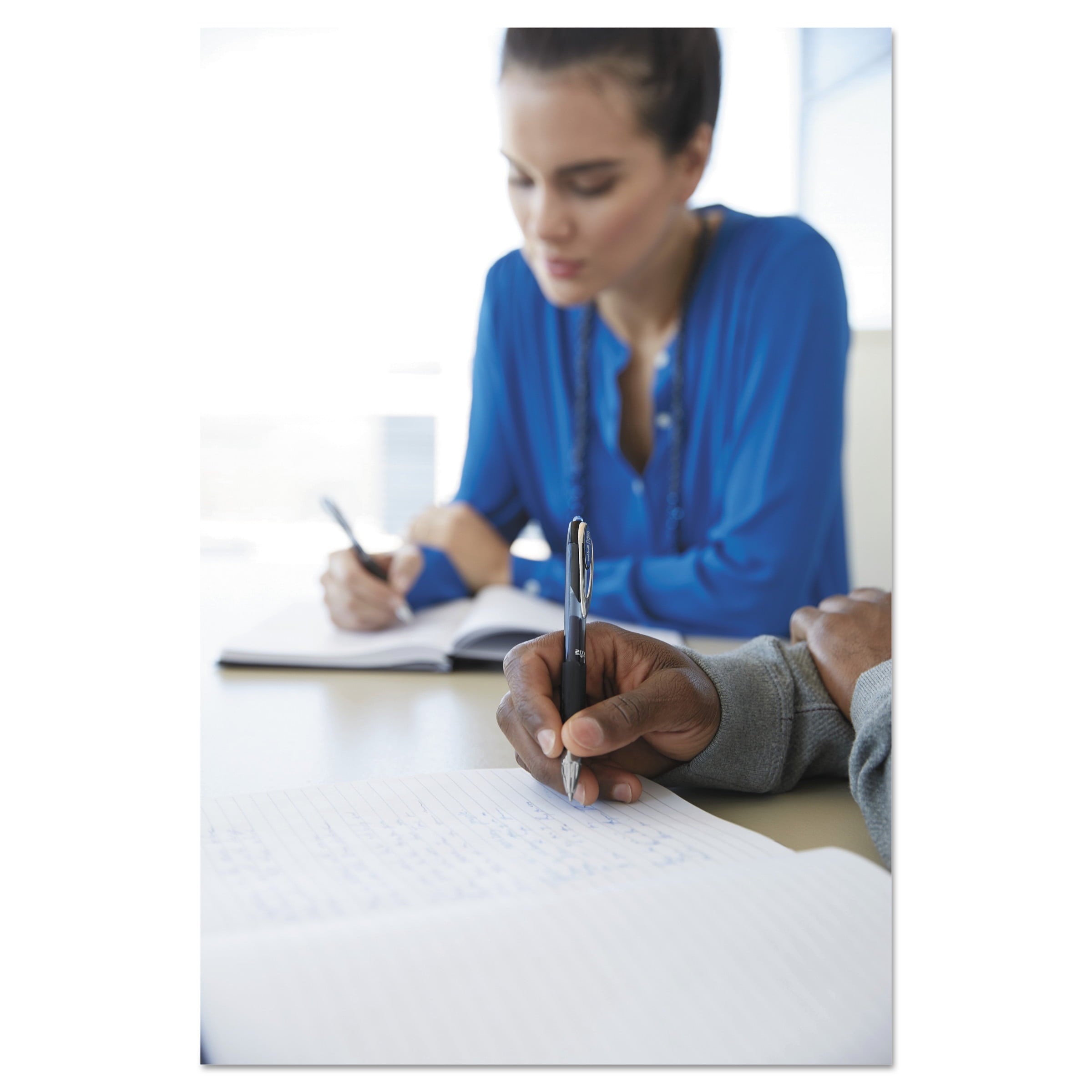 uni-ball 207 Retractable Gel Pens, Medium Point, Black, 4 Pack