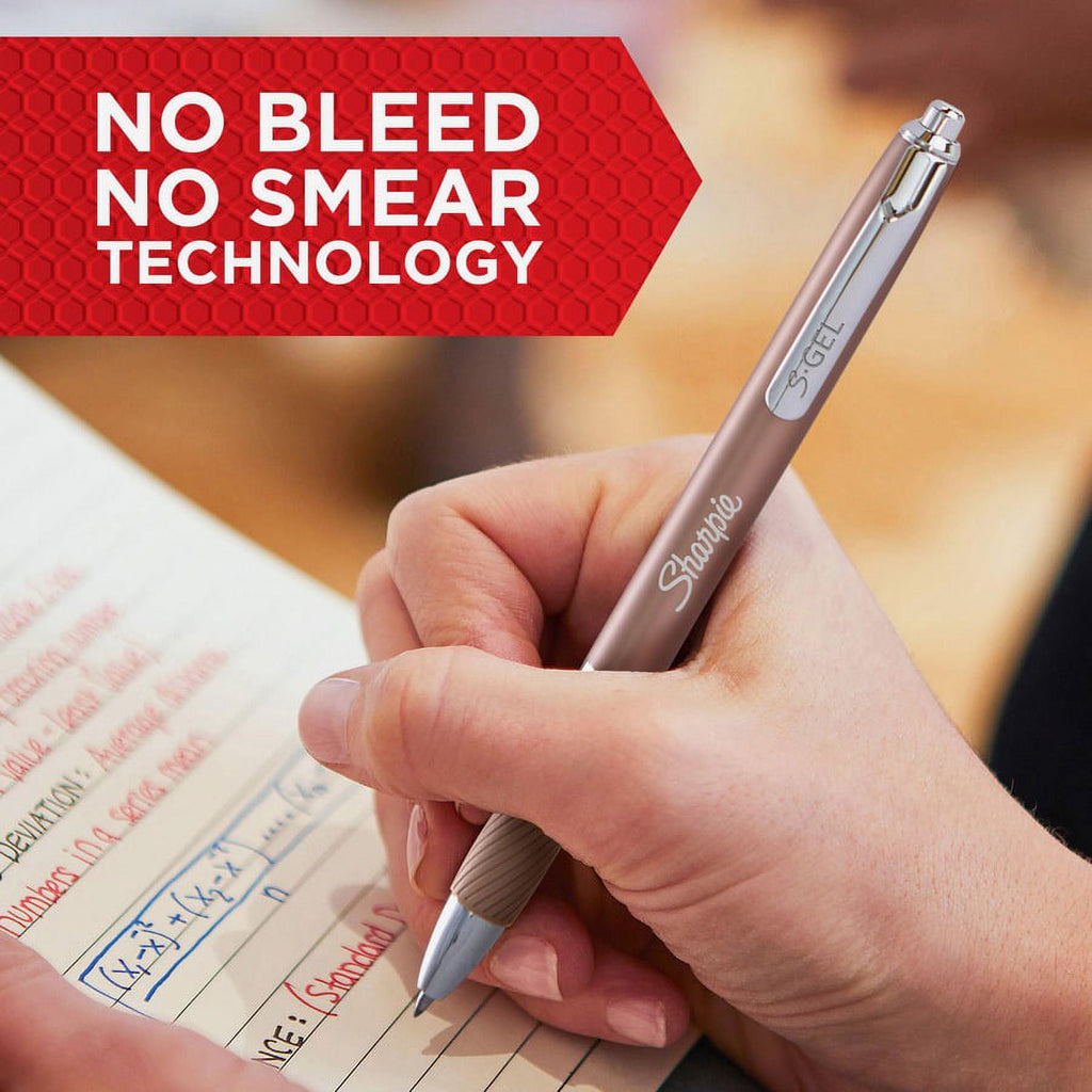 Sharpie S-jel Pens - 0.7 mm Pen Point Size - Blue jel-based  - Gunmetal Barrel