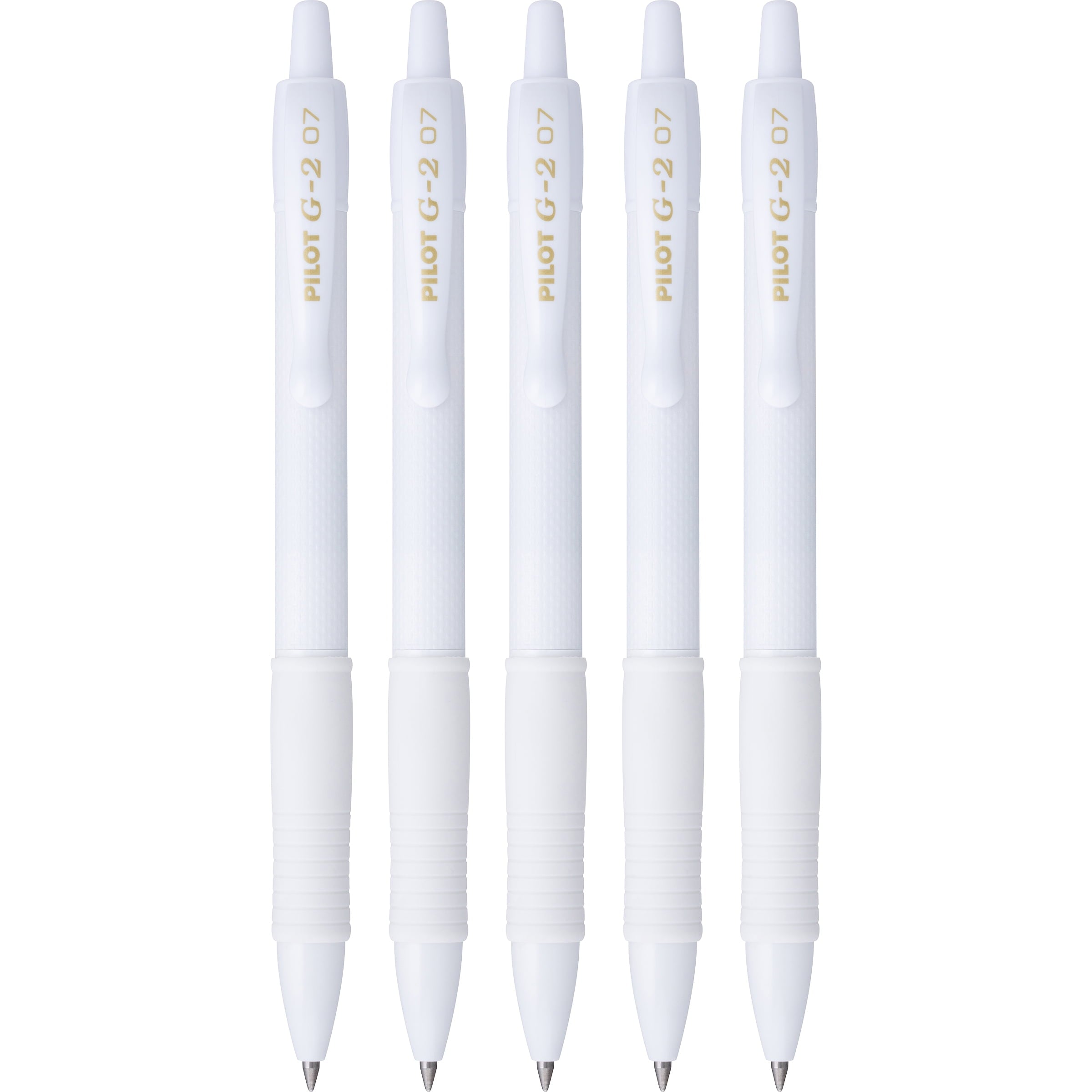 Pilot G2 Premium Retractable Gel Ink Pens, Fine Point, Black Ink, Edge White 5 Count