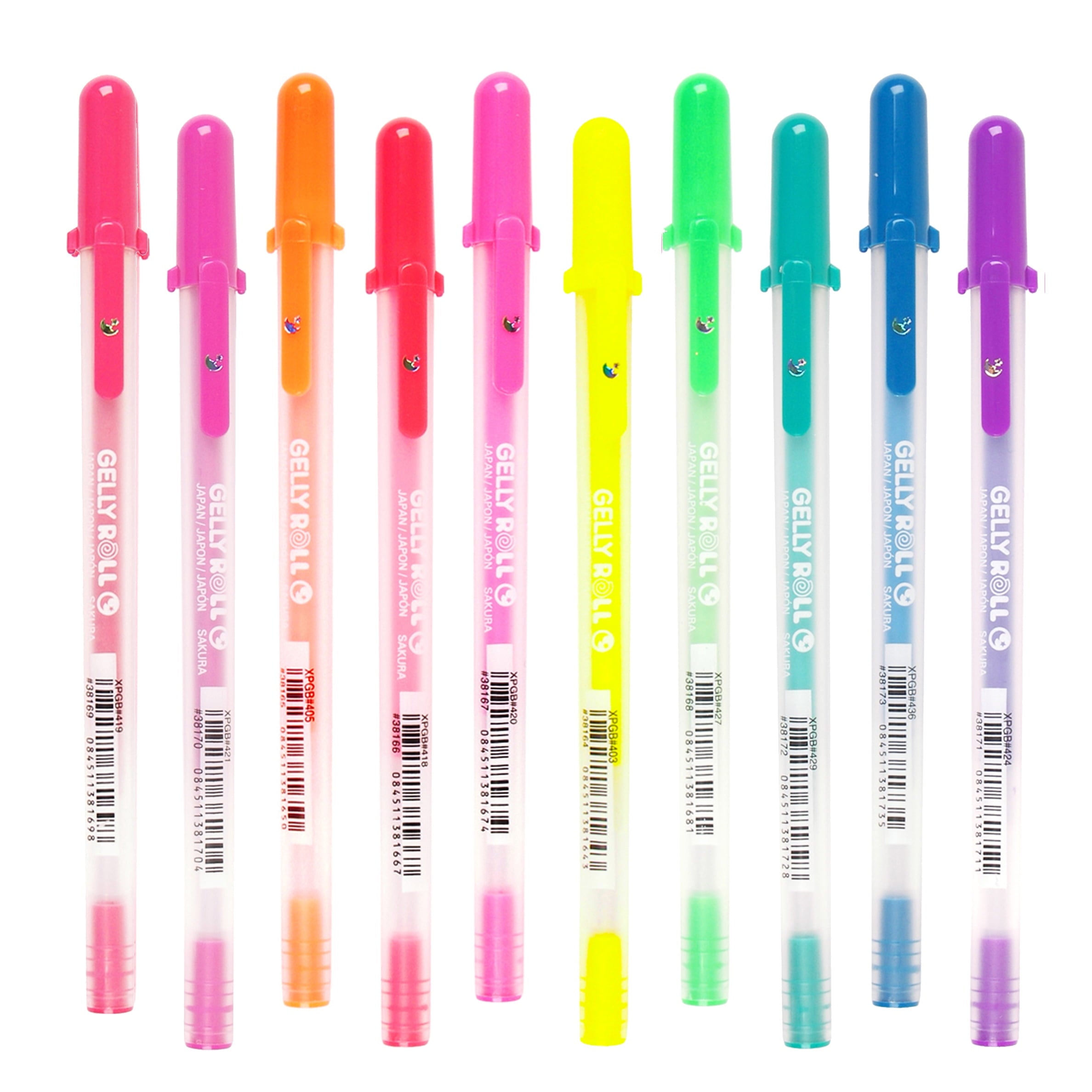 Sakura Gelly Roll Moonlight Pen Set, Bold-Point 1mm, Assorted Bold & Bright Colors, 10-Piece (38176)