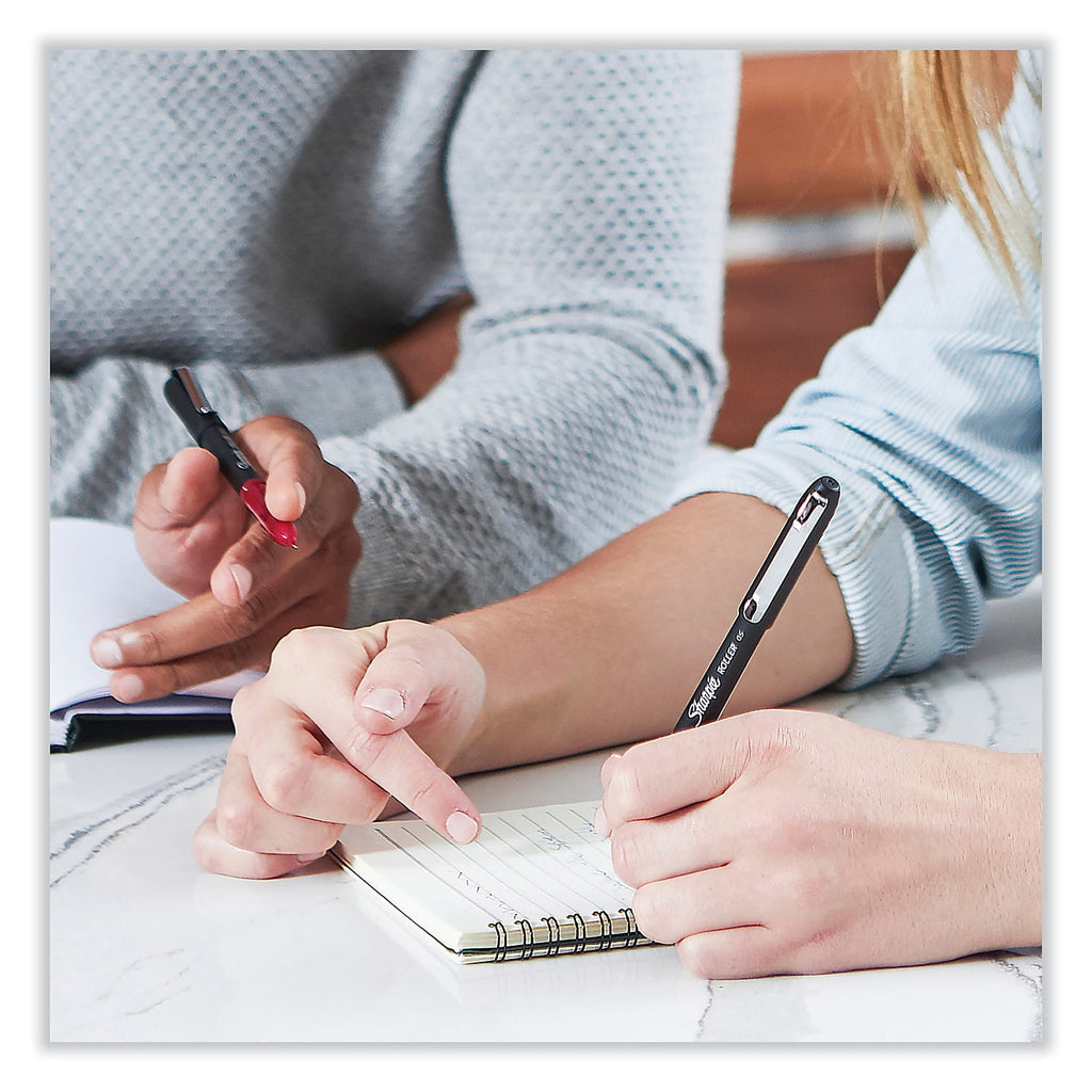 Sharpie Rollerball Pen, Arrow Point (0.7mm) Pen for Bold Lines, Red Ink, 12 Count