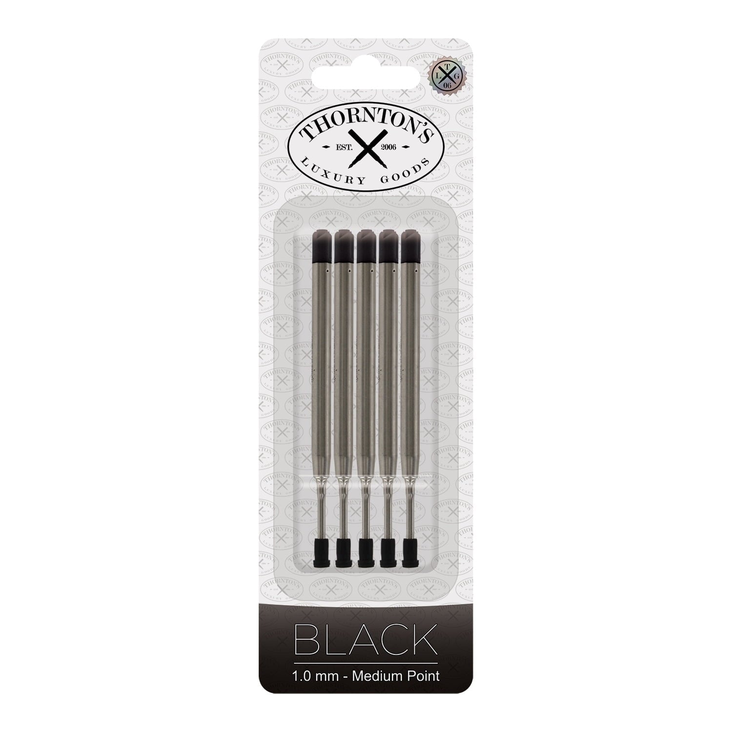 Thornton's Luxury Goods  Ballpoint Pen Refills to Fit Parker Style Ballpoint Pens(Pack of 5)