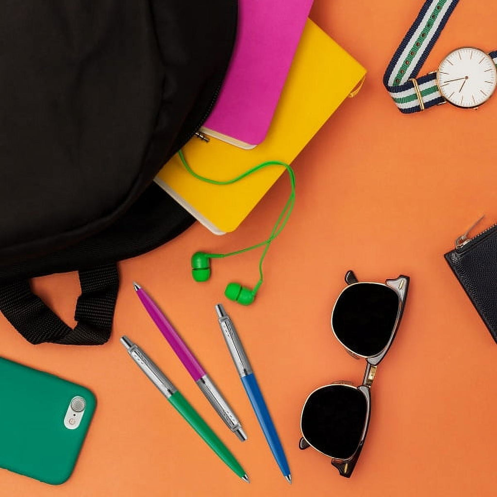 PARKER PEN- SANFORD Parker Jotter Ballpoint Pen Retractable Medium 0.7 mm Blue Ink Blue Barrel