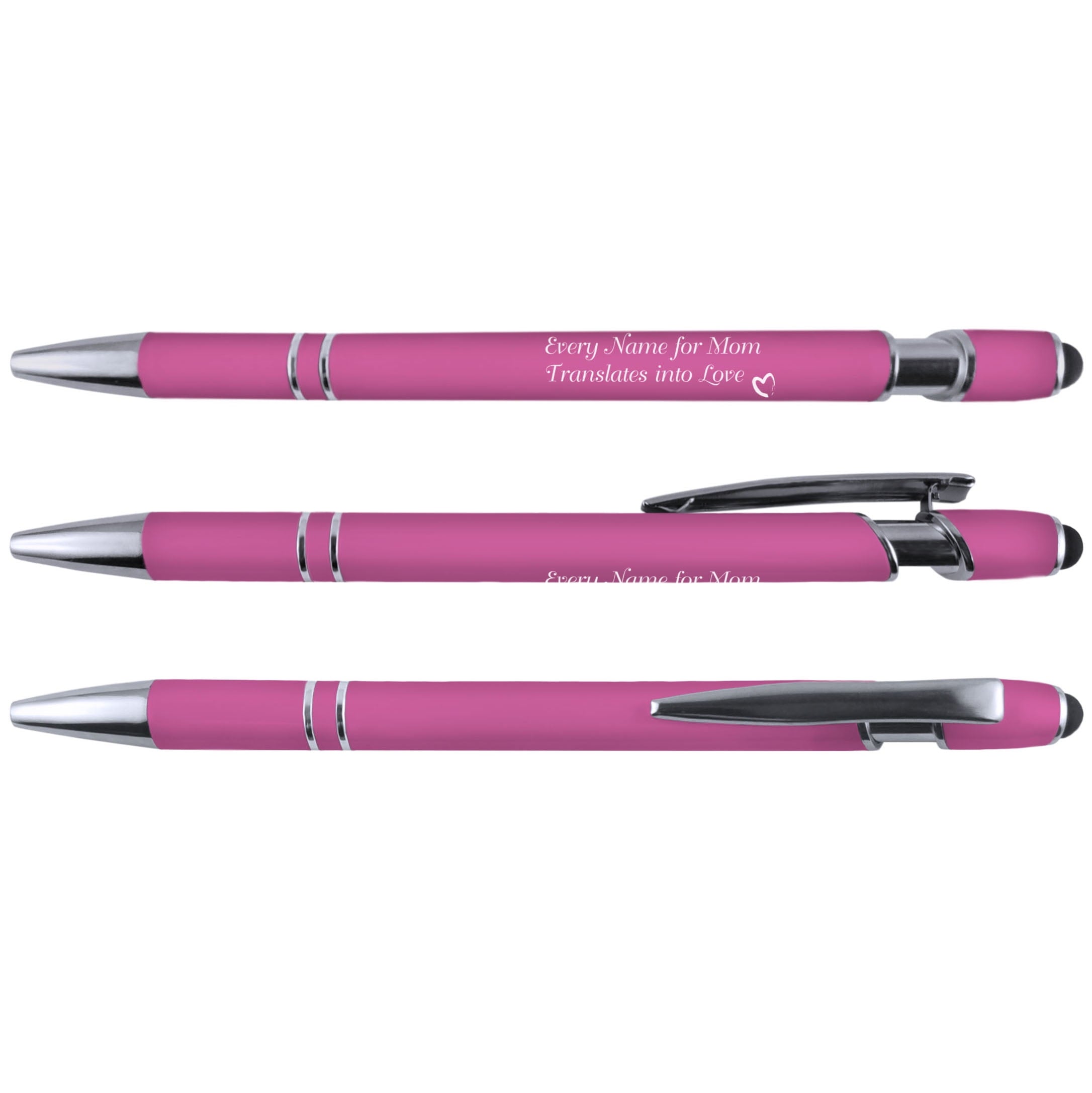 Greeting Pen 6080 Mom Soft Touch Stylus Metal Pen - Pack of 6