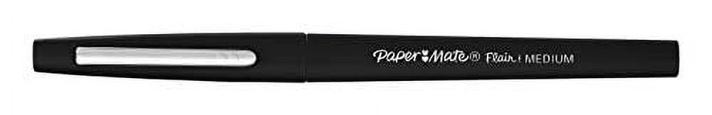 Paper Mate Flair Pen, 0.7 mm Medium Tip, Black, Box of 12
