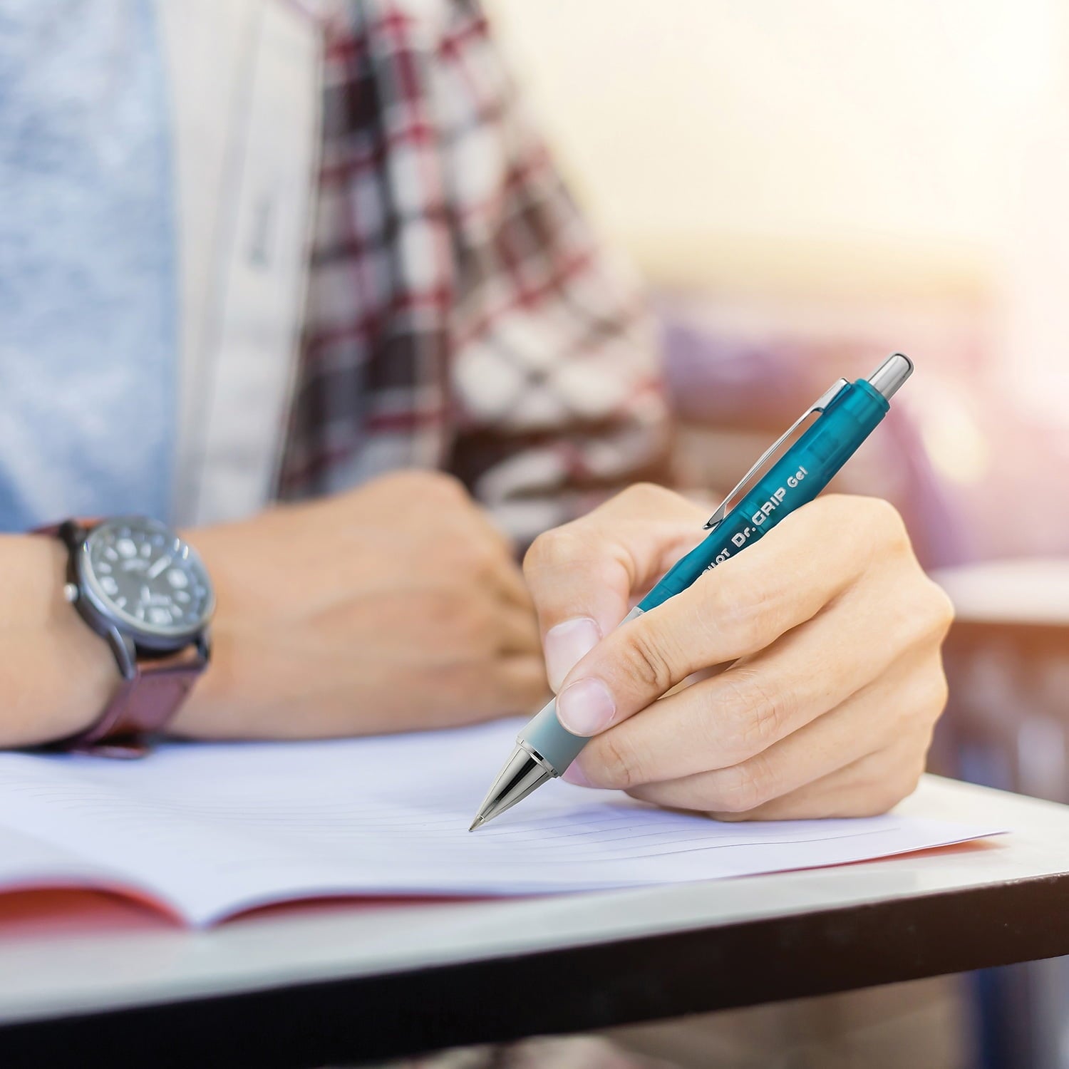 Pilot Dr. Grip Retractable Gel Rollerball Pens - 0.7 Mm Pen Point Size - Refillable - Retractable - Electric Blue Barrel