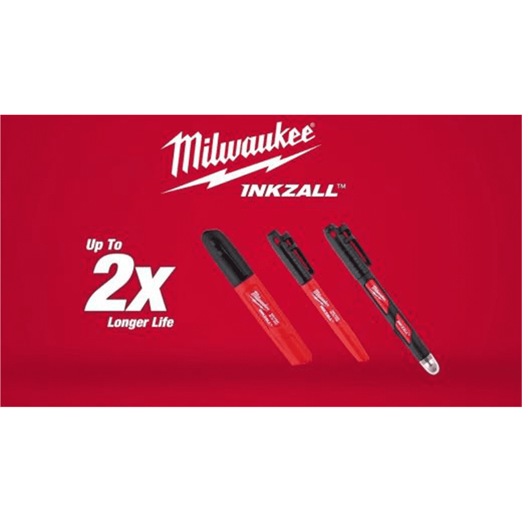 Milwaukee Tool 12PK INKZALL Black Ultra Fine Point Pen