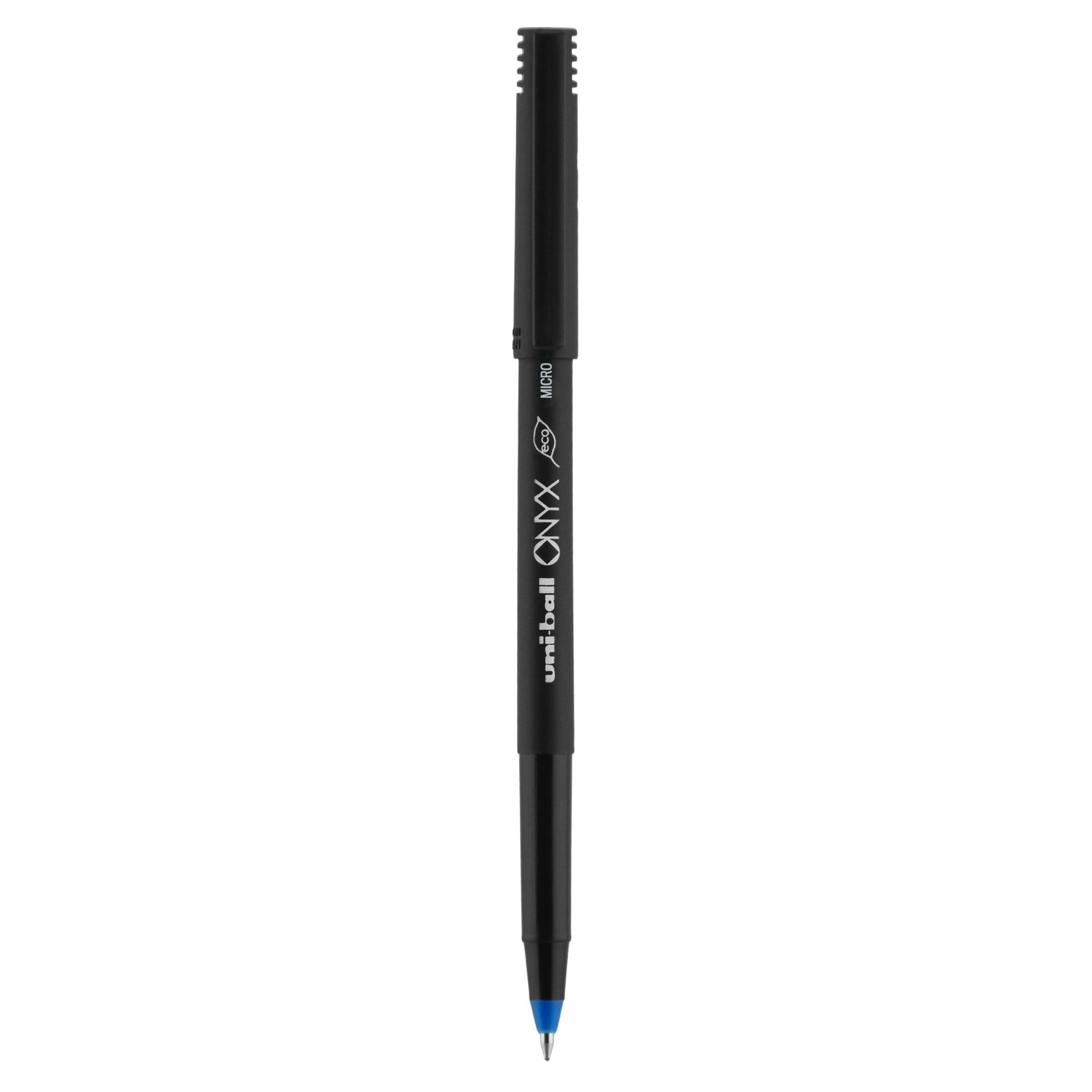 Uniball ONYX Rollerball Pens, Micro Point (0.5mm), Blue Ink, 12 Count